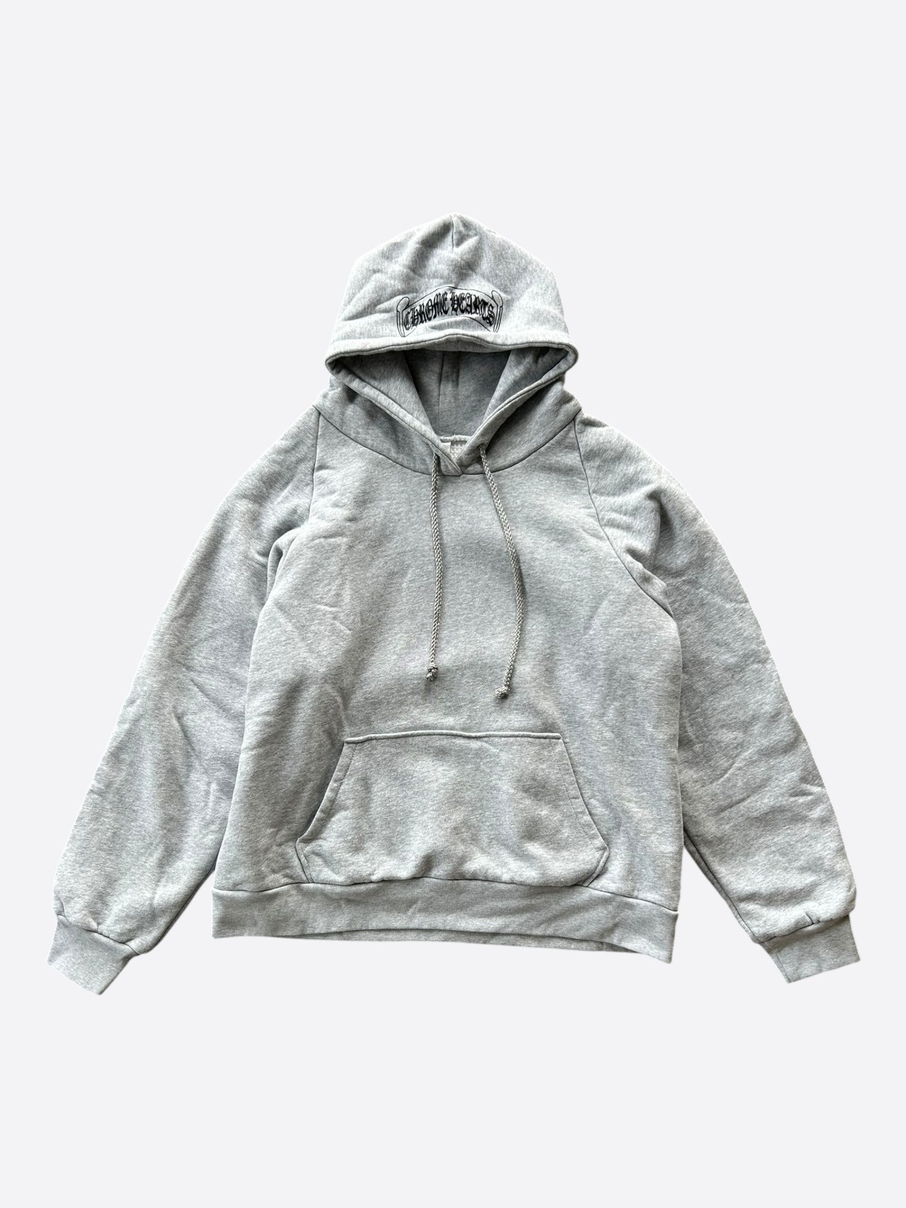 Chrome Hearts Chrome Hearts Grey & Black Scroll Logo Thermal Hoodie Size US L / EU 52-54 / 3 - 1 Thumbnail