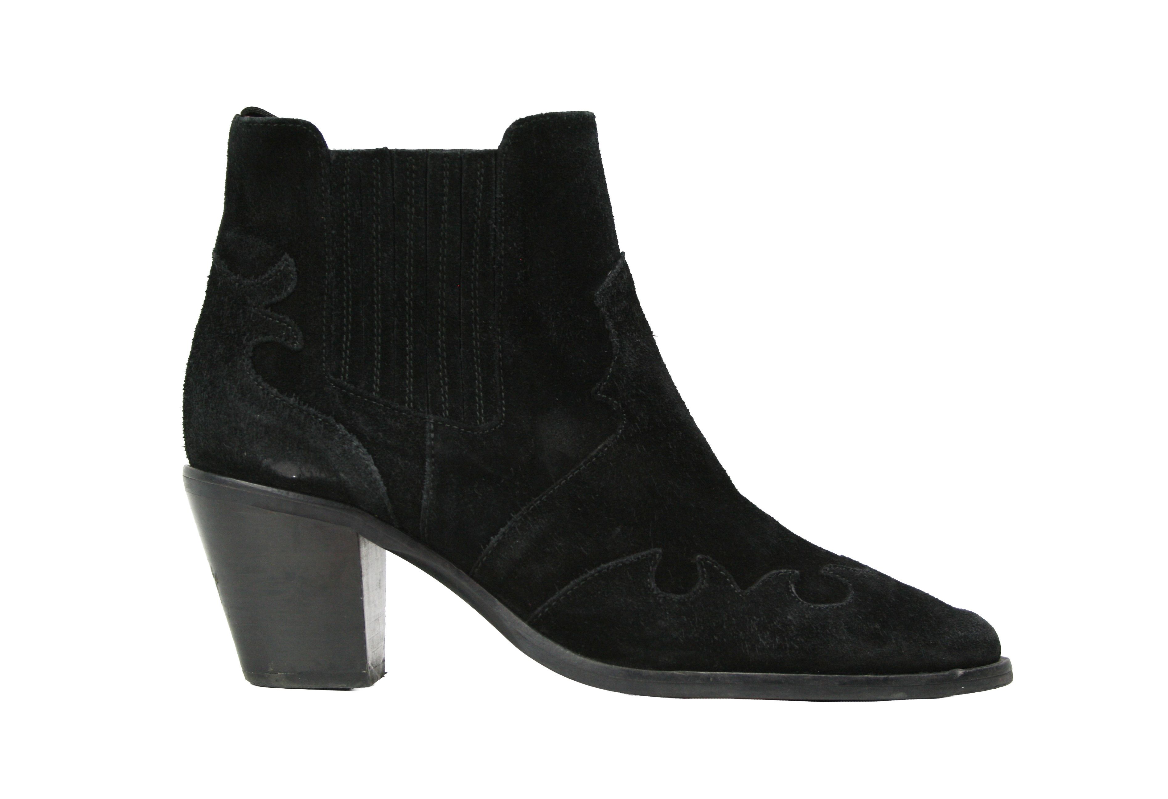 Japanese Brand Muratti Redbud Suede Cowboy Cossacks Western Ankle Boots Size US 9 / IT 39 - 1 Thumbnail