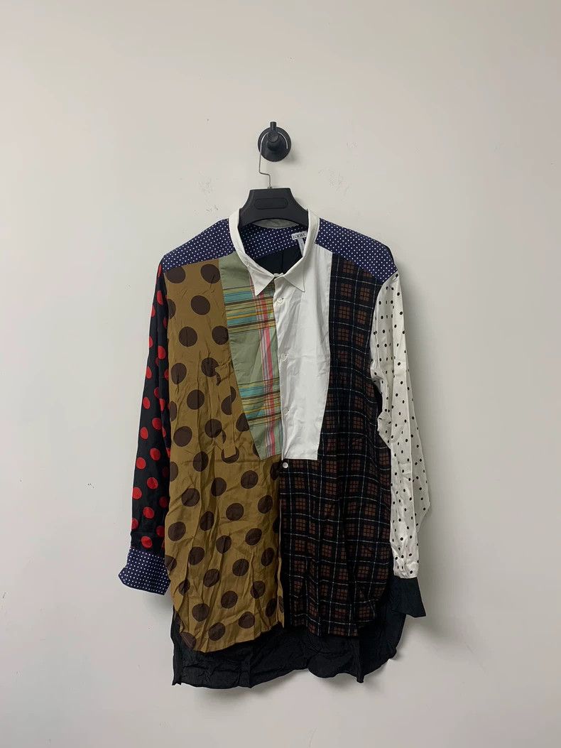 Loewe LOEWE Patchwork Long Sleeve Shirt - dmc Size US L / EU 52-54 / 3 - 1 Thumbnail