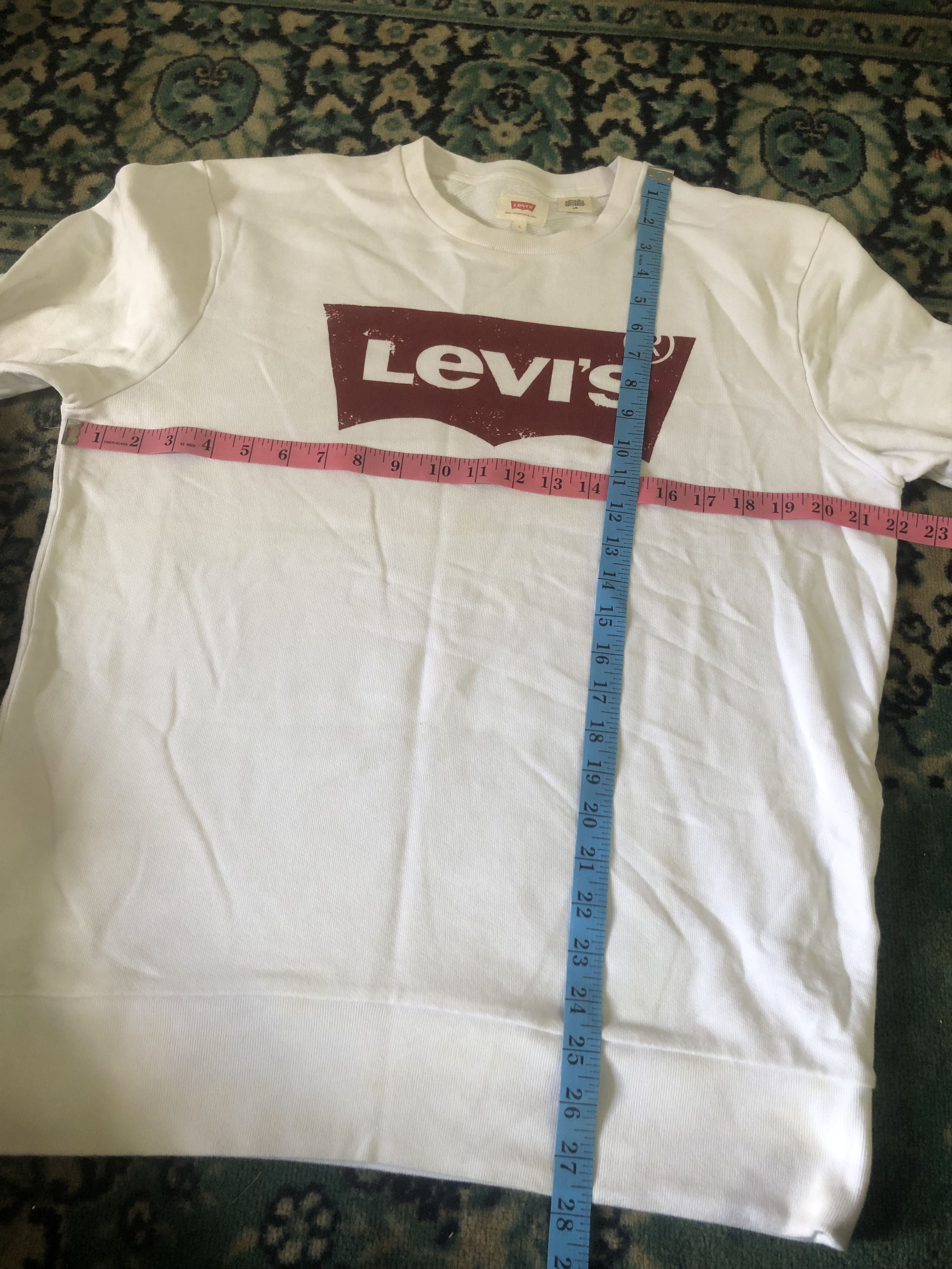 Levi's Levis Long Sleeve White Sweatshirt Medium Spell Out Size US M / EU 48-50 / 2 - 5 Thumbnail