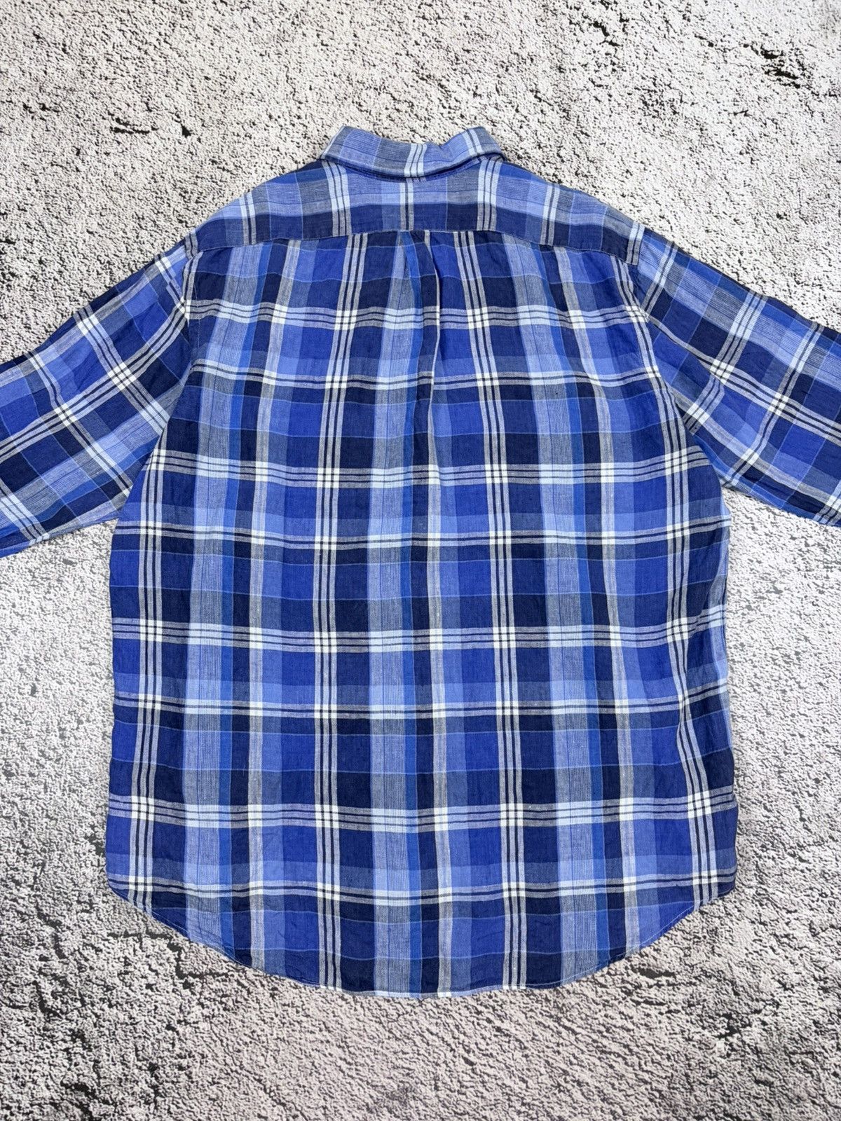 Ralph Lauren Polo Ralph Lauren 100% Linen Plaid Summer Shirt XXL Size US XXL / EU 58 / 5 - 11 Thumbnail