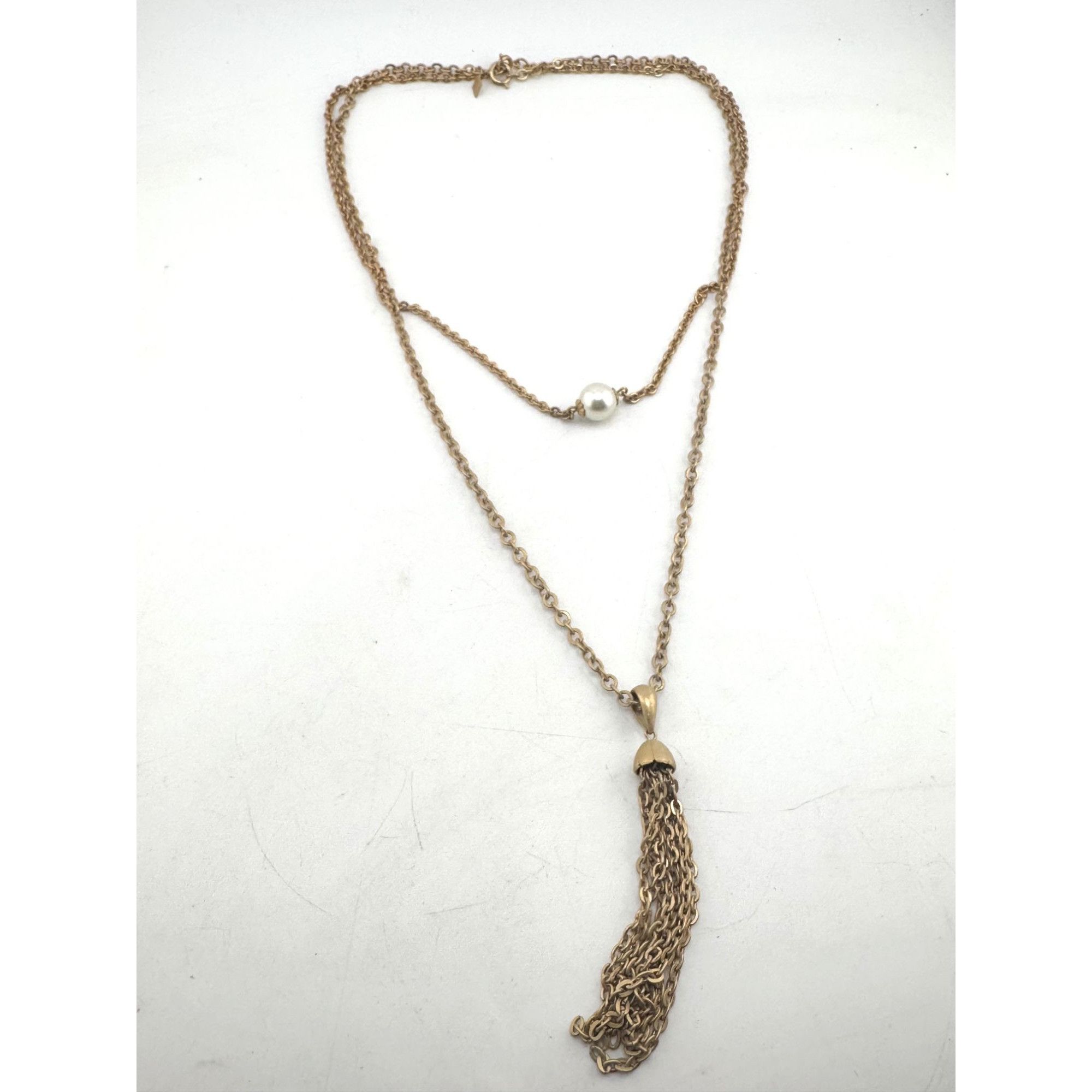 Vintage Vintage Sarah Coventry faux pearl multi chain tassel multi s Size ONE SIZE - 4 Thumbnail