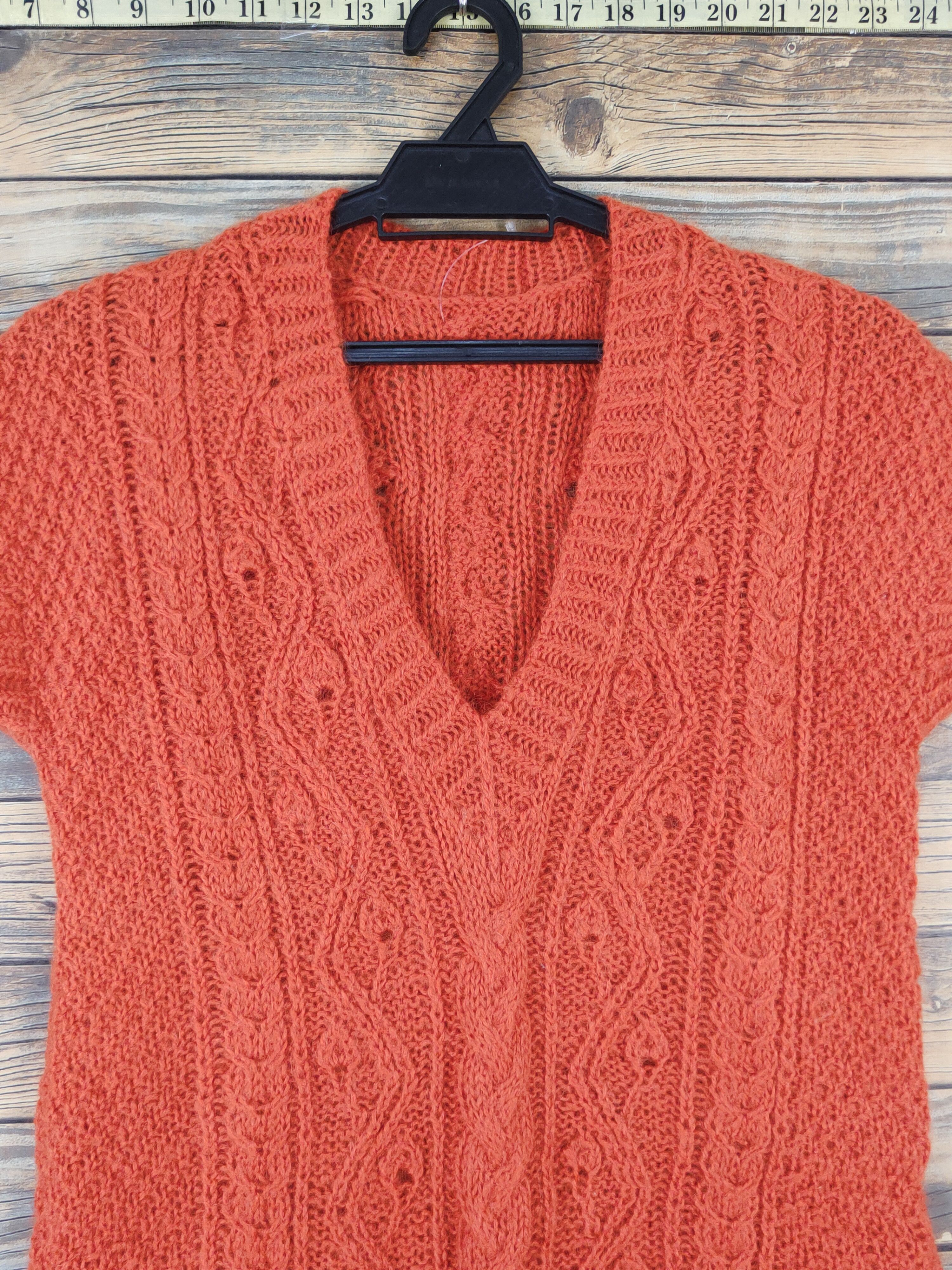 Japanese Brand Japanese Brand Orange Knitwear Sweater Vests #W1286 Size S / US 4 / IT 40 - 2 Thumbnail