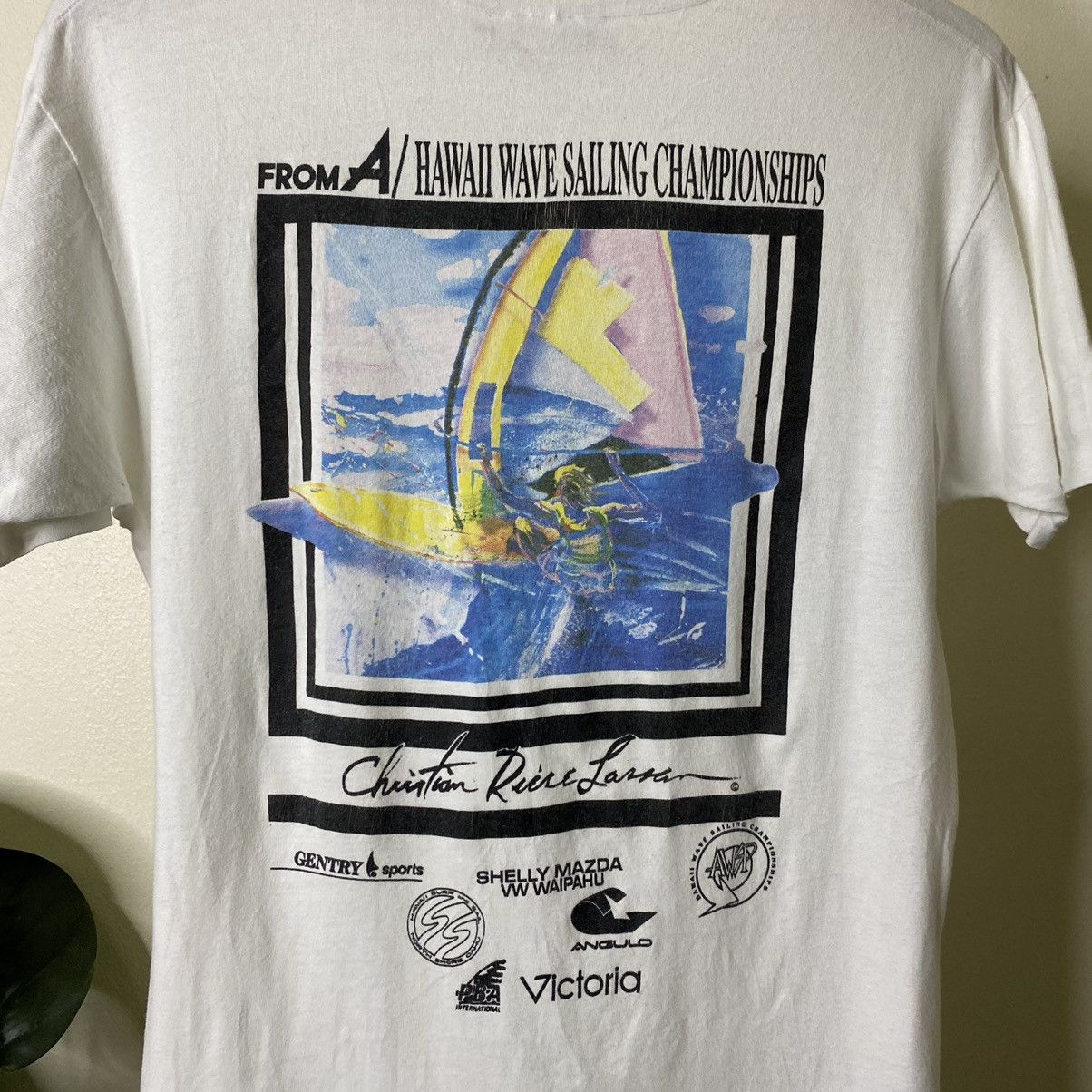Vintage Vintage 1980s Hawaii Wave Sailing Championship Promo Tee Size US M / EU 48-50 / 2 - 2 Thumbnail