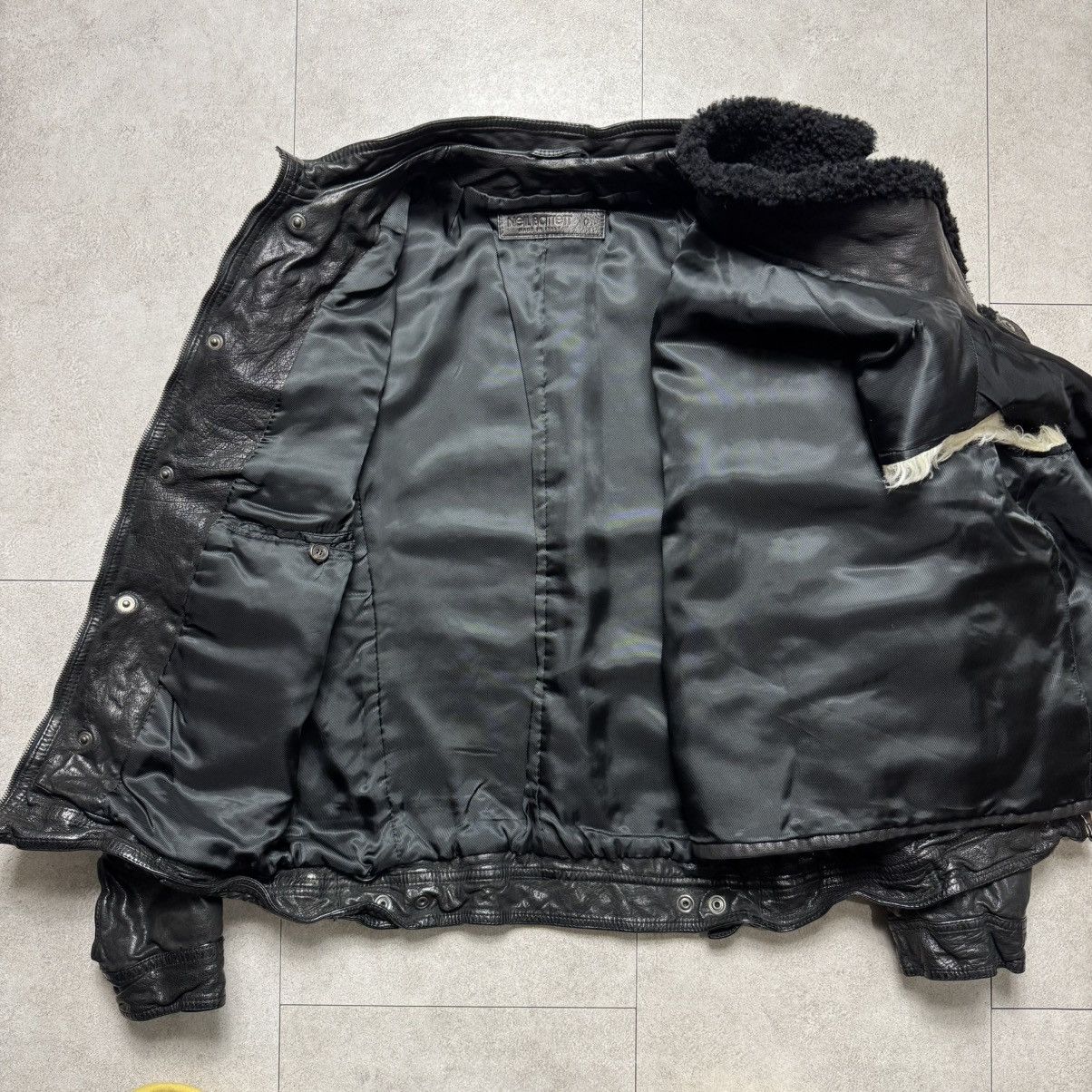Neil Barrett Neil Barrett Shearling Fur Buffalo Leather Jacket Size US S / EU 44-46 / 1 - 8 Thumbnail