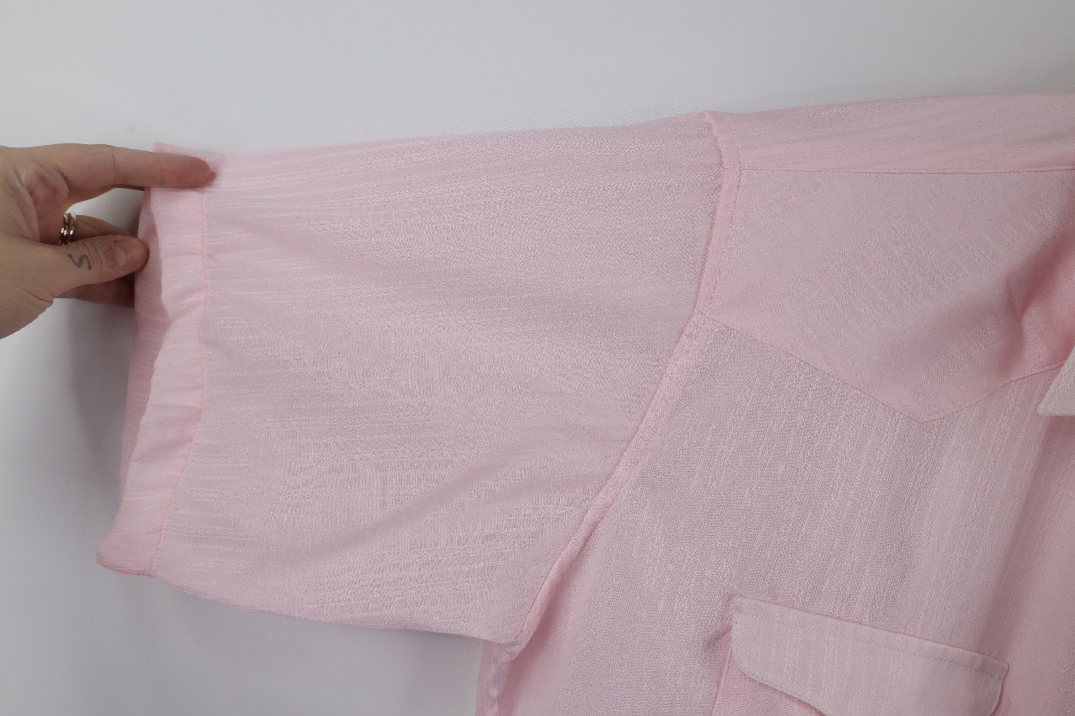 Vintage Vintage 90s Rockabilly Western Snap Button Shirt Pink Size US M / EU 48-50 / 2 - 9 Thumbnail