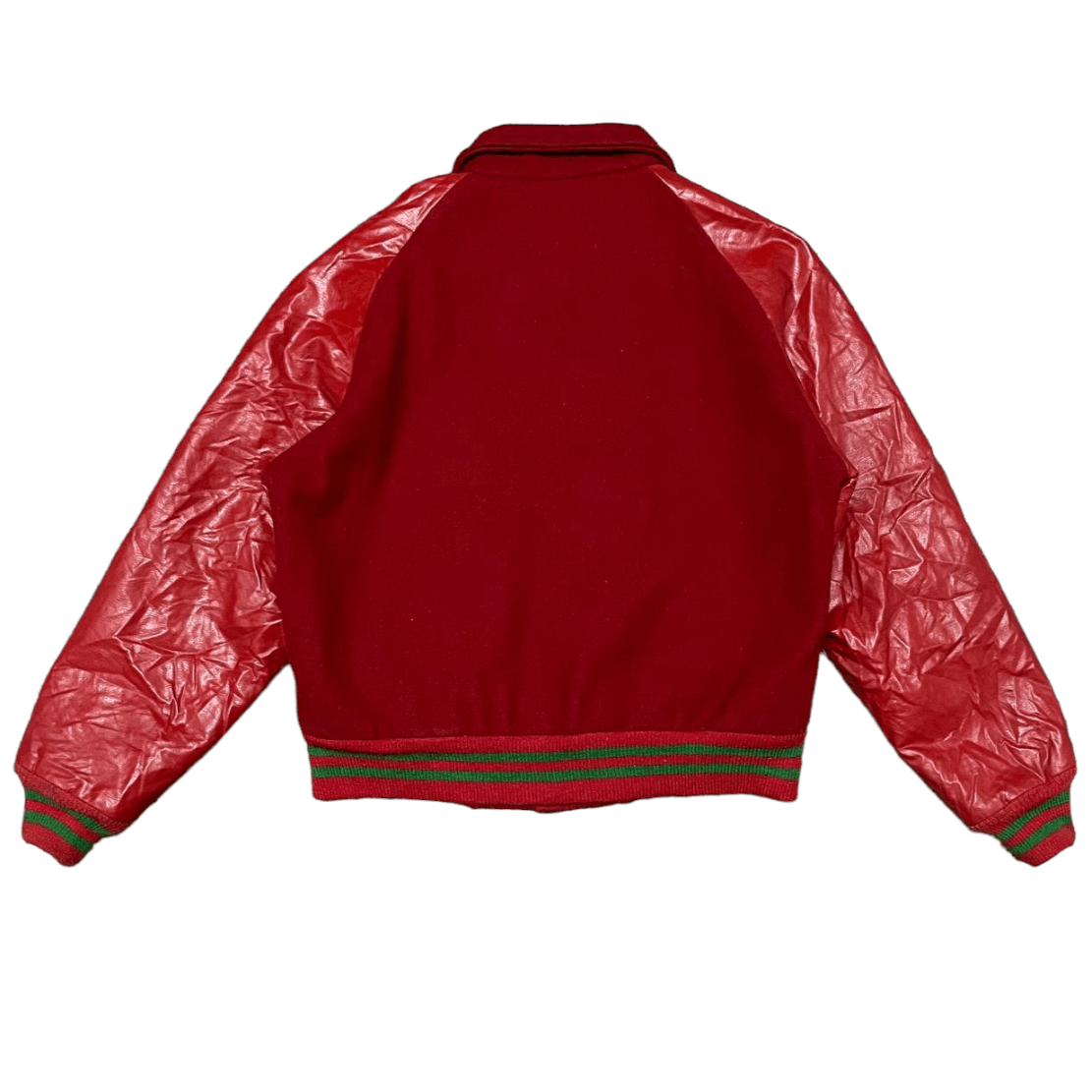 Trophy Clothing Vtg 70s 80s Trophy USA Letterman Red Wool Leather Academics Size US M / EU 48-50 / 2 - 8 Thumbnail