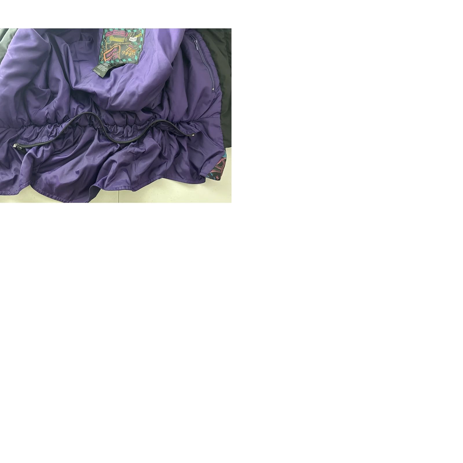Vintage VINTAGE Skiing Passport Jacket Womens XS 90s Bohemian Paisley Embroidered Puffer Purple Size XS / US 0-2 / IT 36-38 - 11 Thumbnail