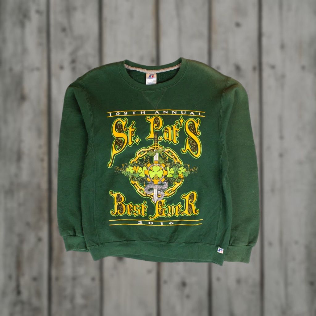 Russell Athletic St. Pat's Best Ever Sweatshirt Russell Athletic Green Small Long Sleeve 2016 Mens Womens Boys Girls Size US S / EU 44-46 / 1 - 1 Thumbnail