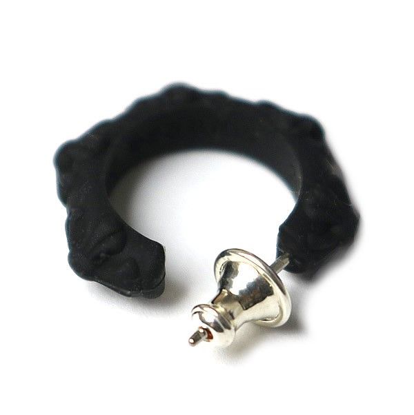 Chrome Hearts Chrome Hearts Rubber Cross Band Hoop Earring Size ONE SIZE - 2 Thumbnail