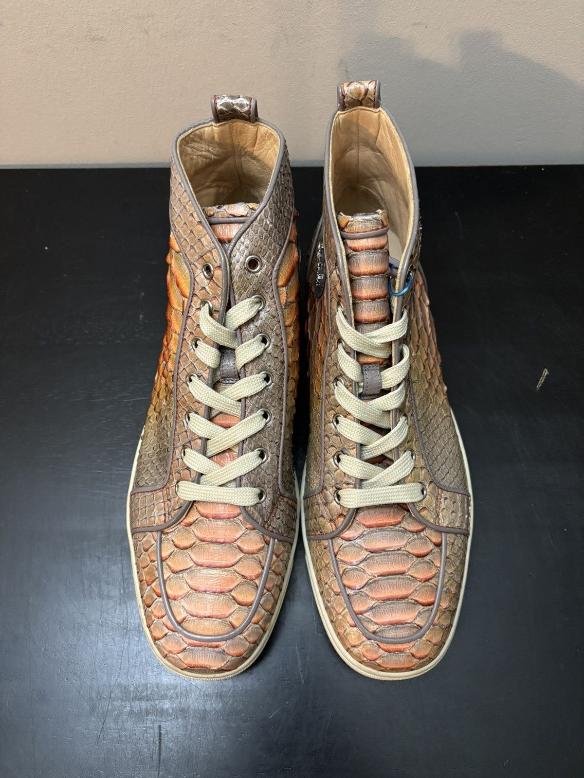 Christian Louboutin Christian Louboutin Red Bottom Louis Orlato Python Snakeskin Size US 12 / EU 45 - 2 Thumbnail