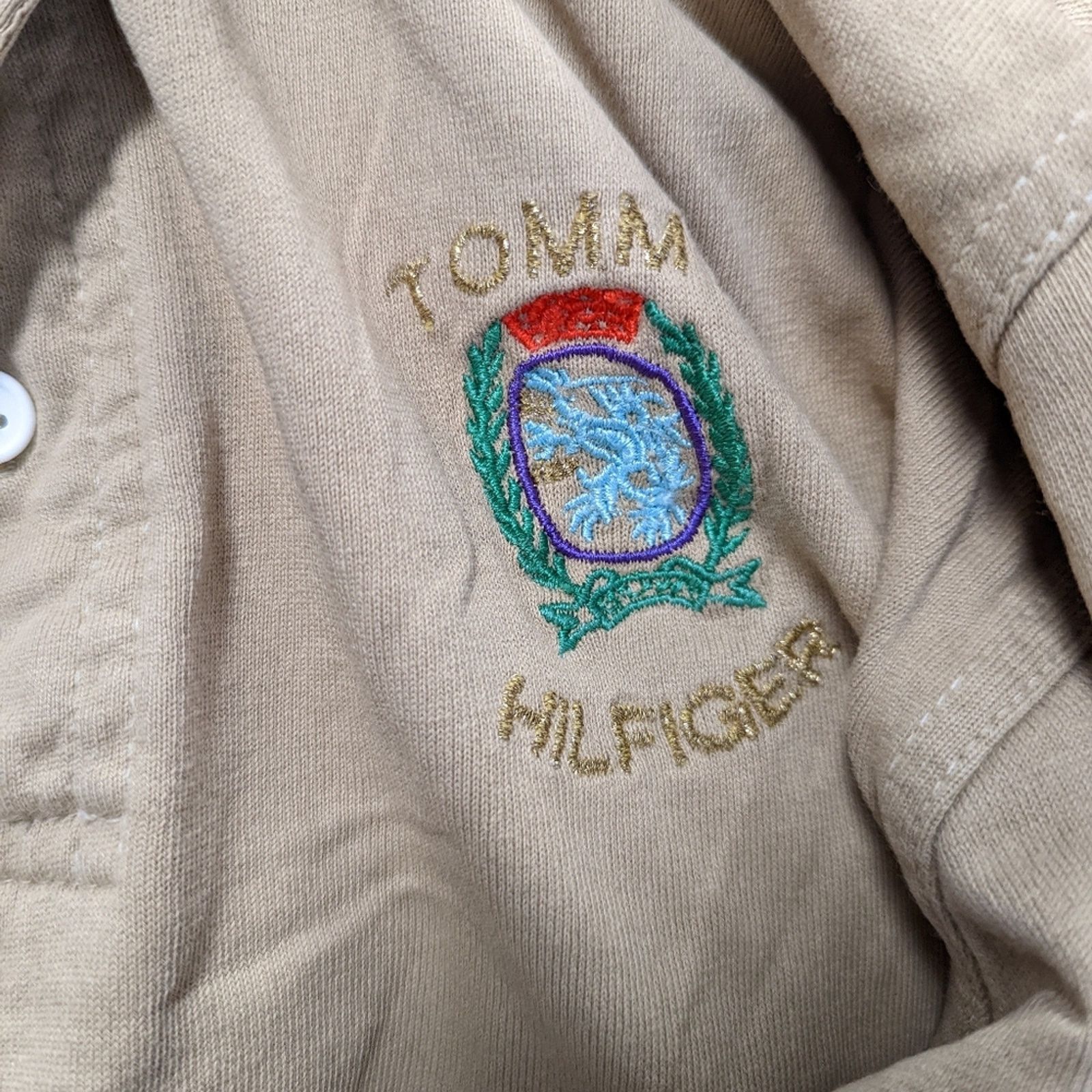 Tommy Hilfiger Vintage Tommy Hilfiger Khaki Polo Shirt - L Size US L / EU 52-54 / 3 - 3 Thumbnail