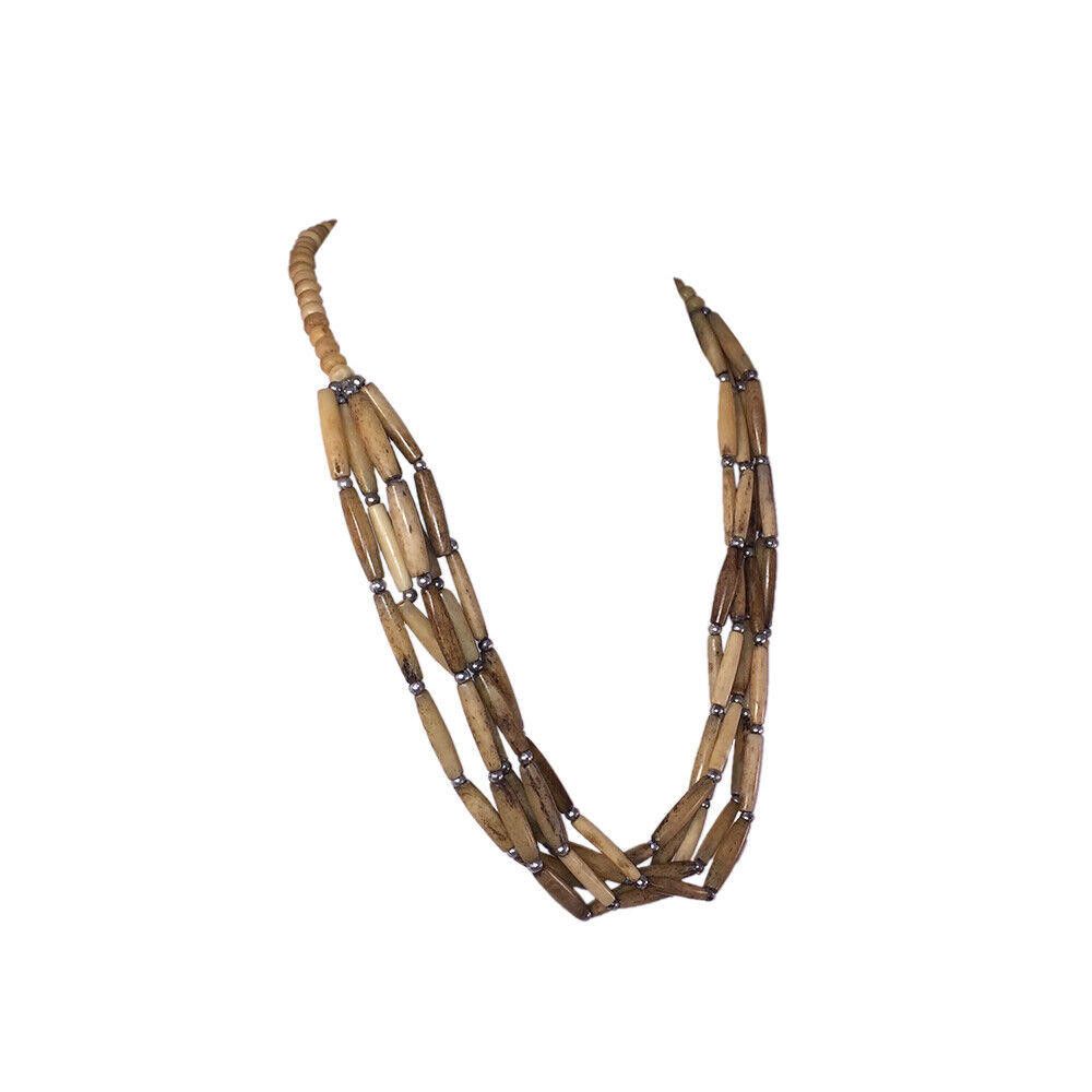 Designer Hand Made Yak Bone Bead Necklace Size ONE SIZE - 2 Thumbnail