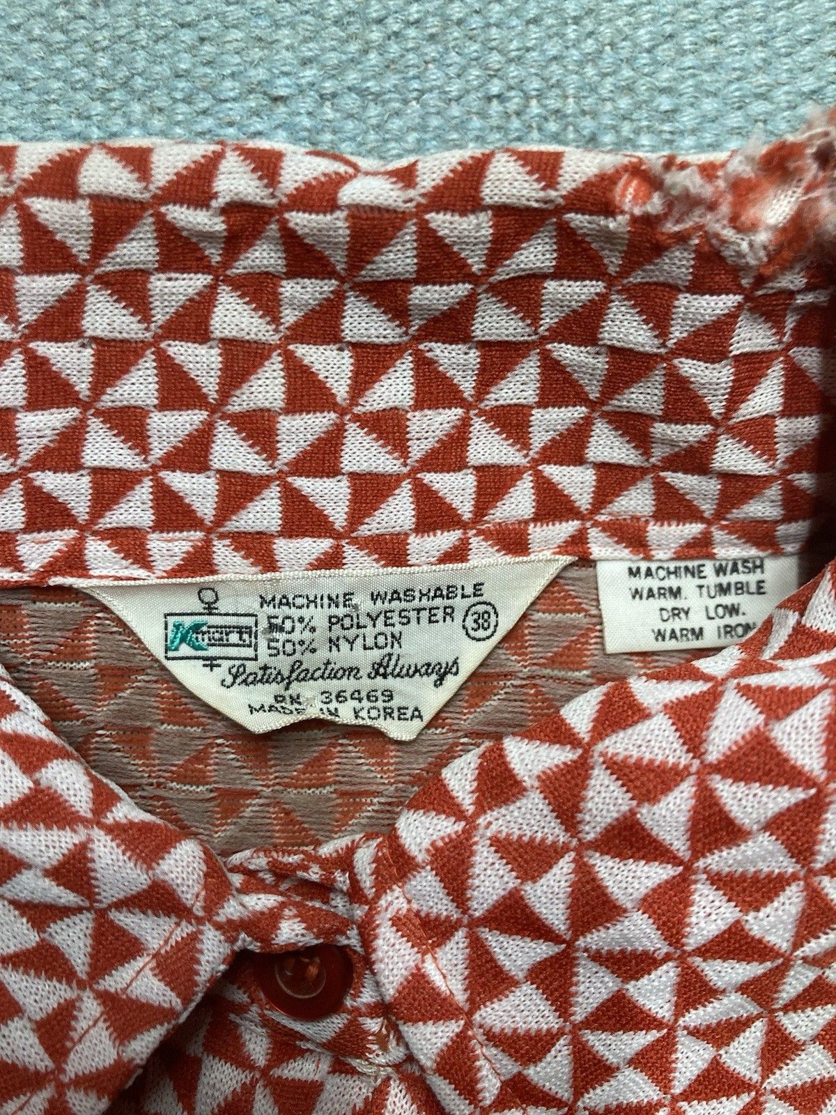 Vintage Vtg 70s button shirt pullover Kmart psychedelic women’s 38 Size S / US 4 / IT 40 - 6 Thumbnail