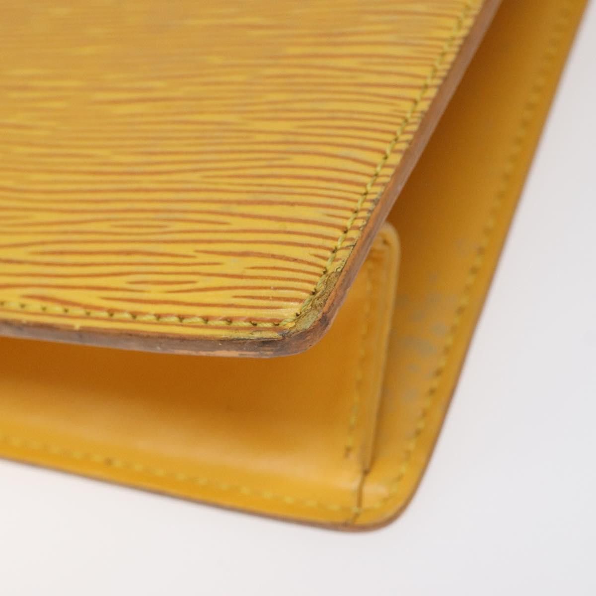 Louis Vuitton LOUIS VUITTON Epi Sac Plat Hand Bag Yellow M52079 Size ONE SIZE - 15 Thumbnail