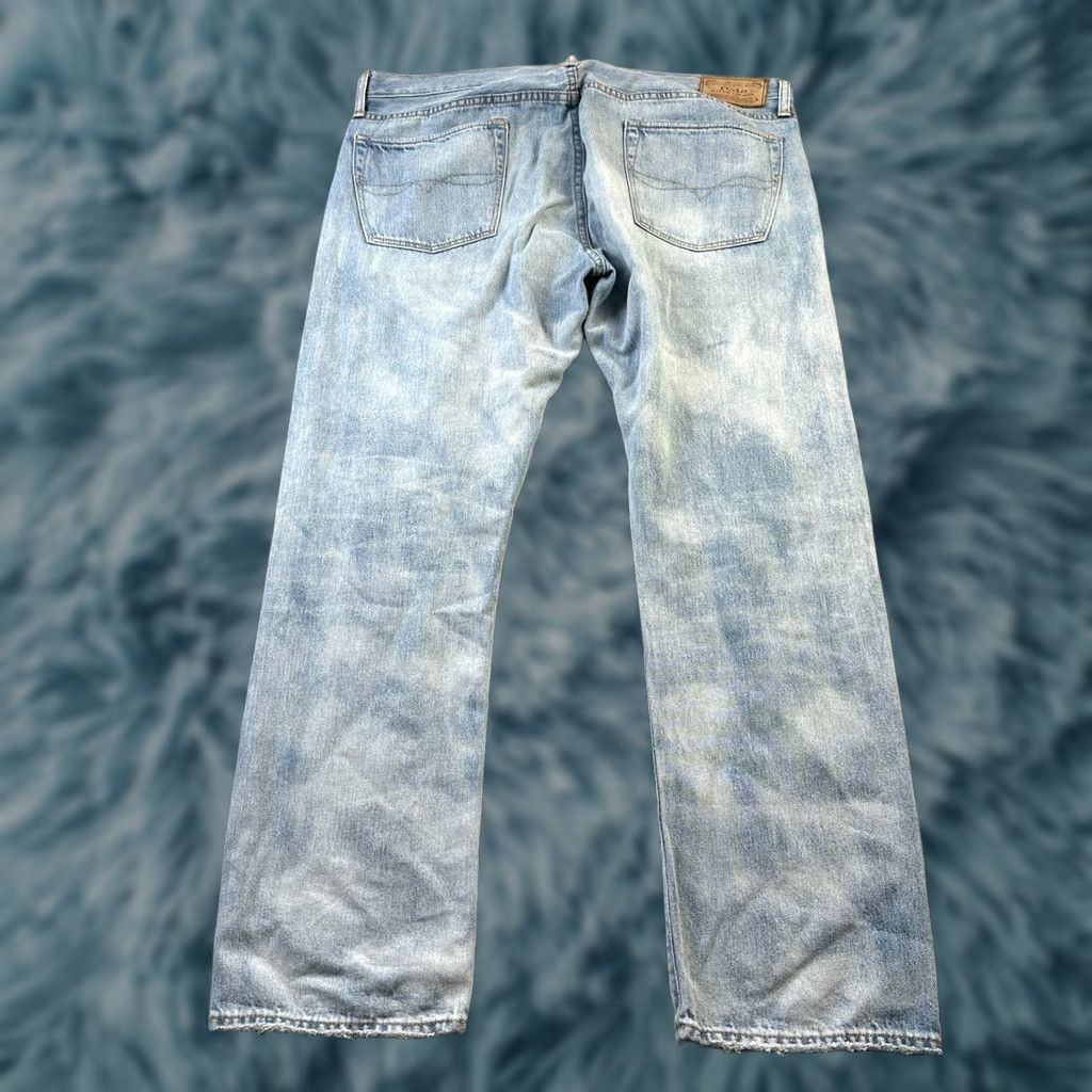Polo Ralph Lauren Polo Ralph Lauren Jeans Mens 36x30 Blue Denim Varick Patchwork Button Fly Slim Straight Size US M / EU 48-50 / 2 - 1 Thumbnail