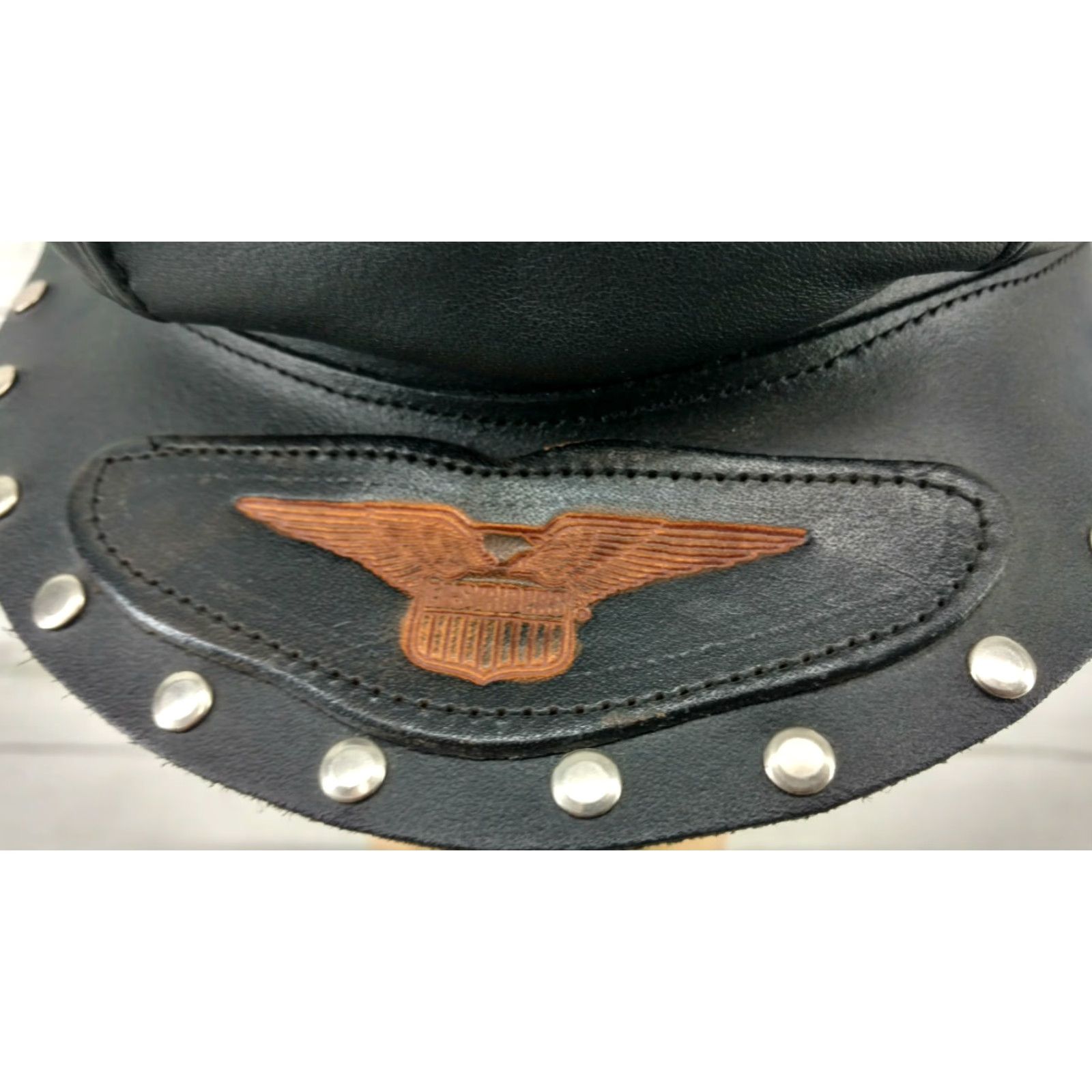Vintage VINTAGE Easyriders Leather Newboy Cabbie Motorcycle Hat Cap USA Mens Adjustable Black 80s 90s Size ONE SIZE - 3 Thumbnail