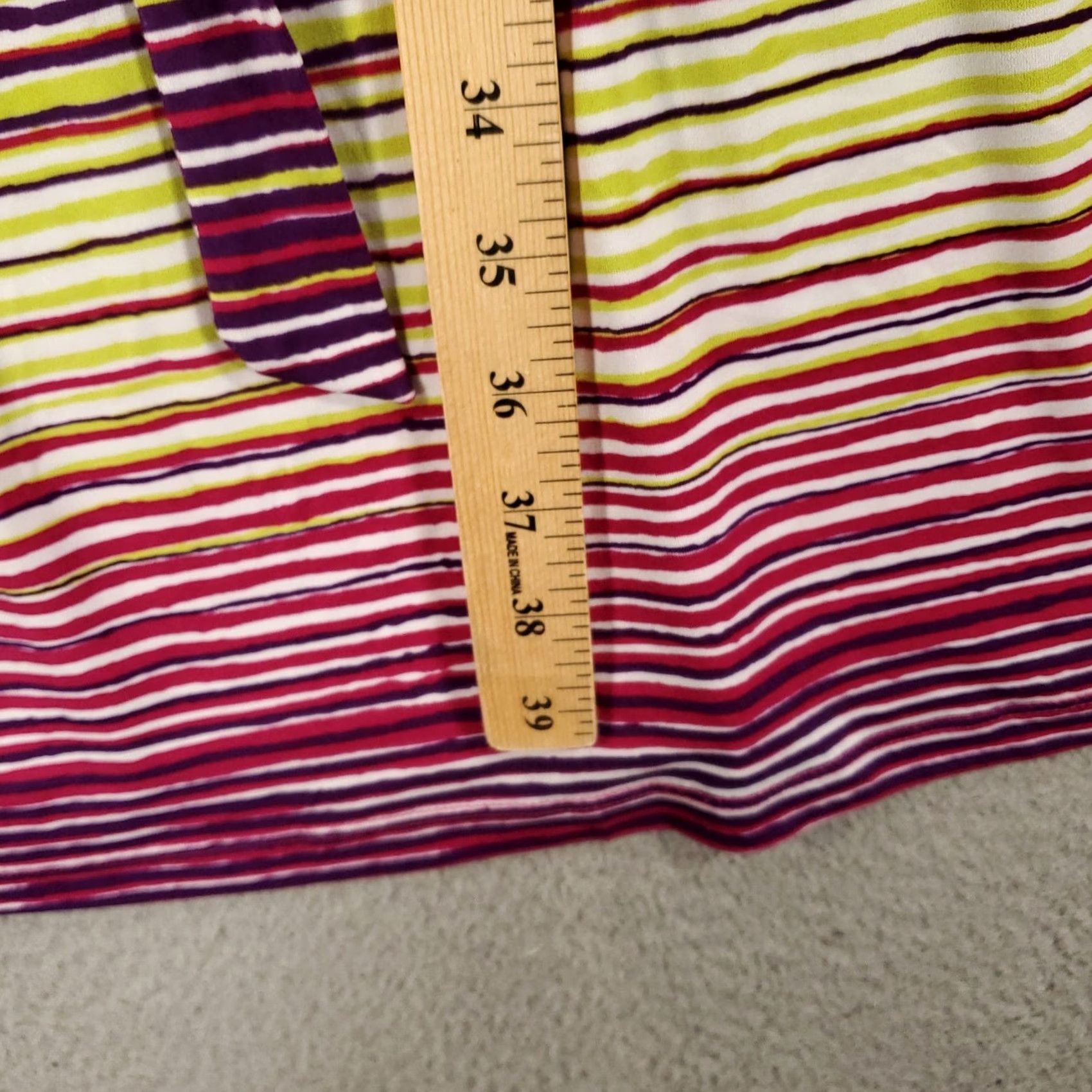 Rainbow Womens Dress Striped Belted Midi Stretchy Pockets Multicolored Rainbow Size 12 Fynn And Rose Shirt? Size XL / US 12-14 / IT 48-50 - 4 Thumbnail