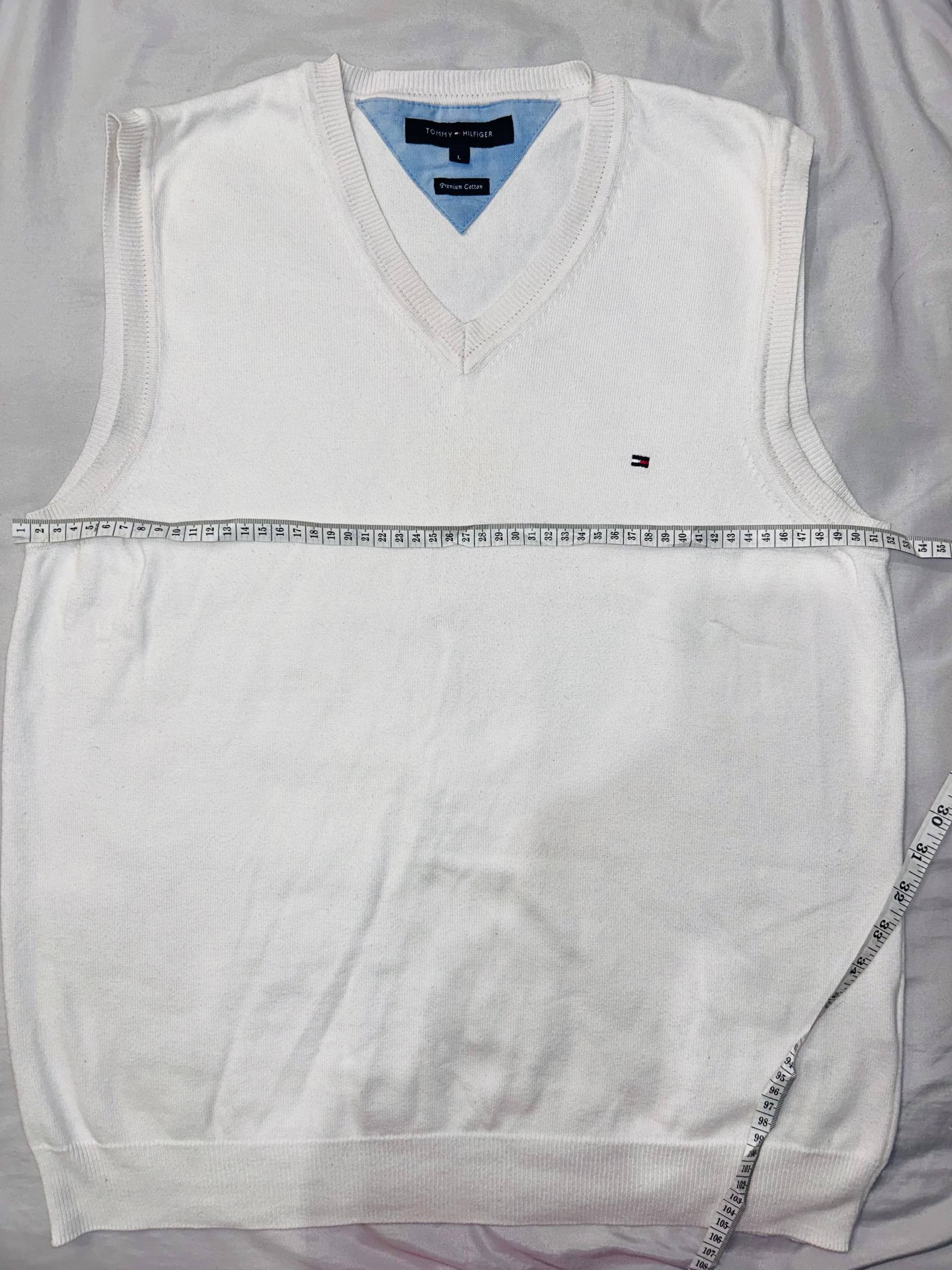 Tommy Hilfiger Vintage 90s Tommy Hilfiger V-Neck Knit Sweater Vest Size US L / EU 52-54 / 3 - 4 Thumbnail
