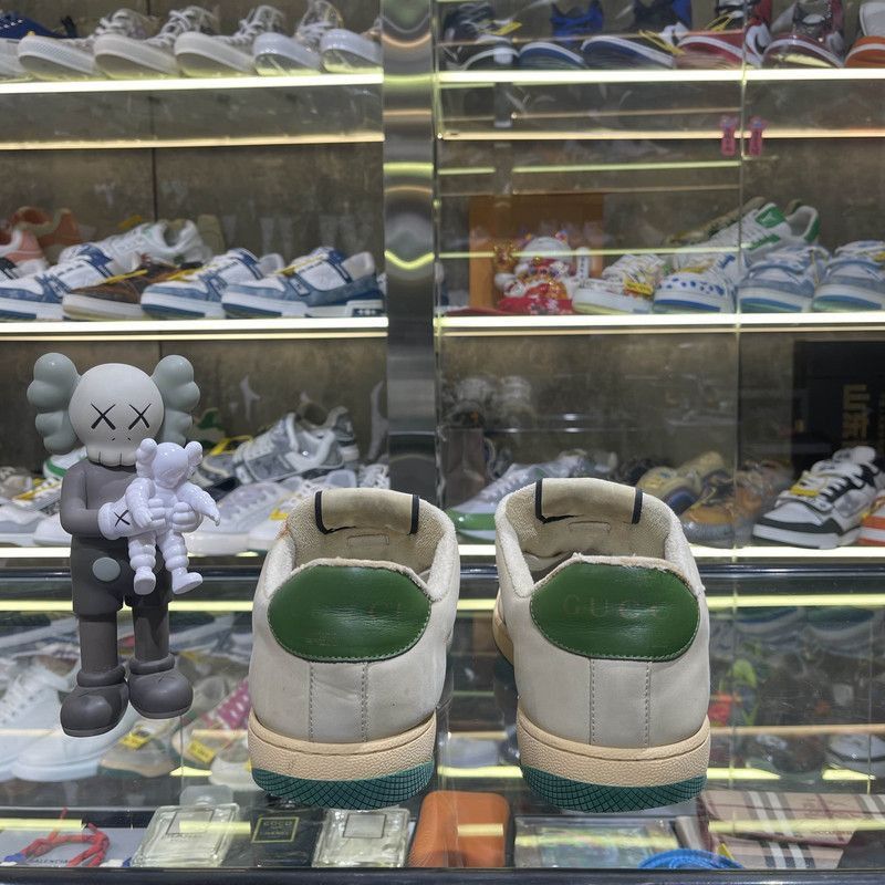 Gucci Gucci Screener Vintage Green Leather Sneakers - Size US 9.5 / EU 42-43 - 3 Thumbnail
