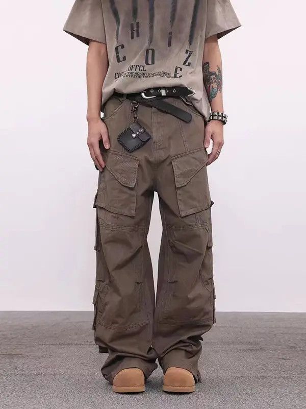 Japanese Brand Vintage Street Hip Hop Multi-Pocket Zipper Work Pants Size US 30 / EU 46 - 2 Thumbnail