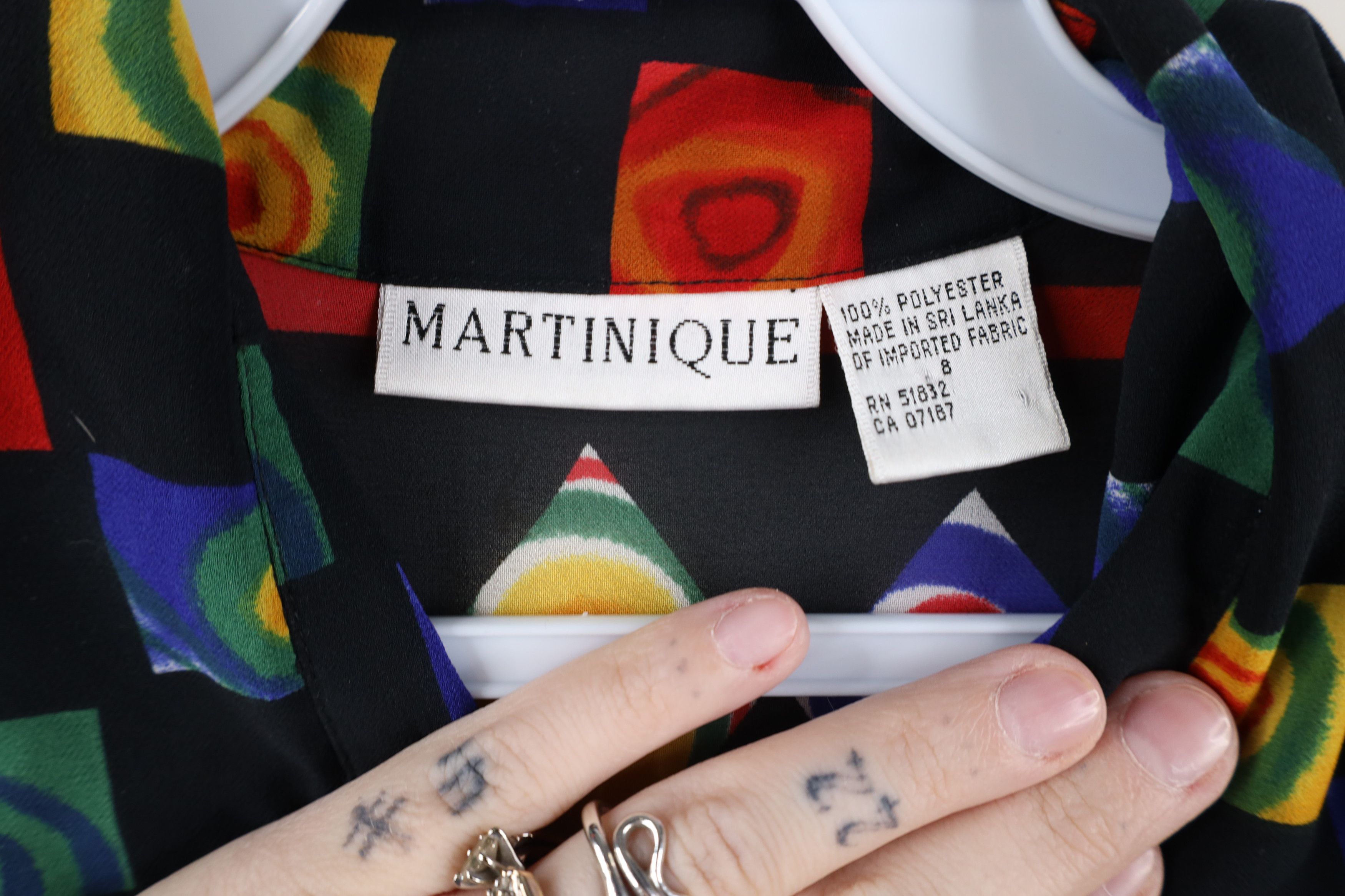 Vintage Vintage 90s Streetwear Geometric Collared Button Shirt Size M / US 6-8 / IT 42-44 - 7 Thumbnail