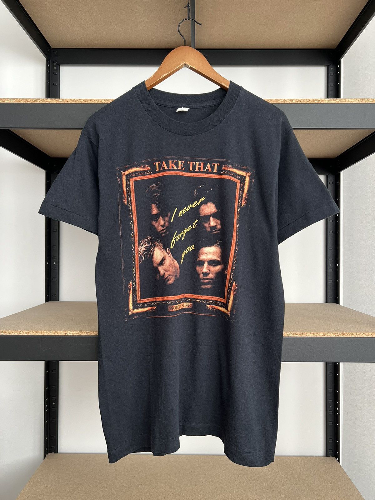 Band Tees Vintage 90s Take That Nobody Else Pop Band Black T-shirt Size US M / EU 48-50 / 2 - 1 Thumbnail