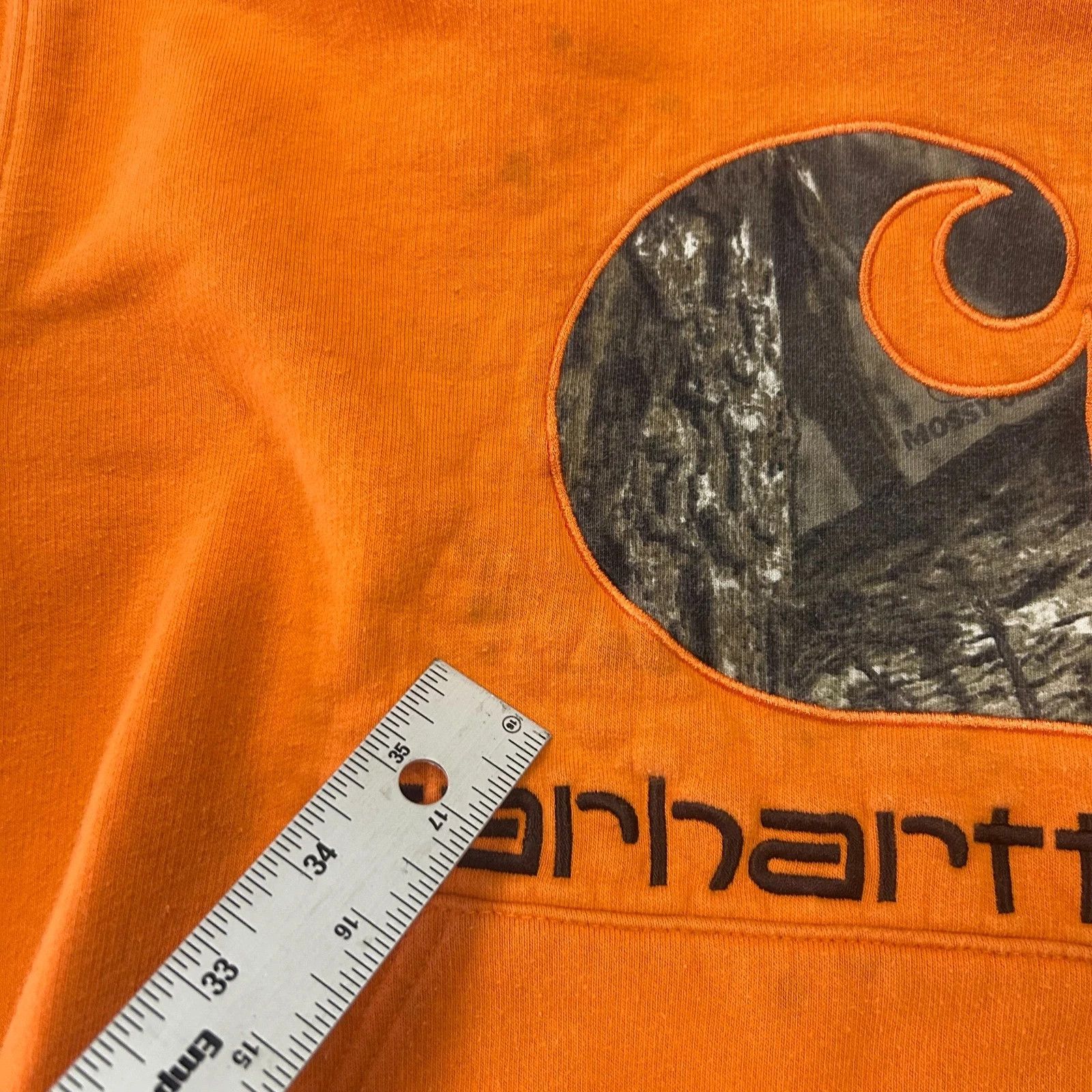 Carhartt Carhartt Youth Small (8/10) Orange Hoodie Camo Logo READ Size US S / EU 44-46 / 1 - 7 Thumbnail