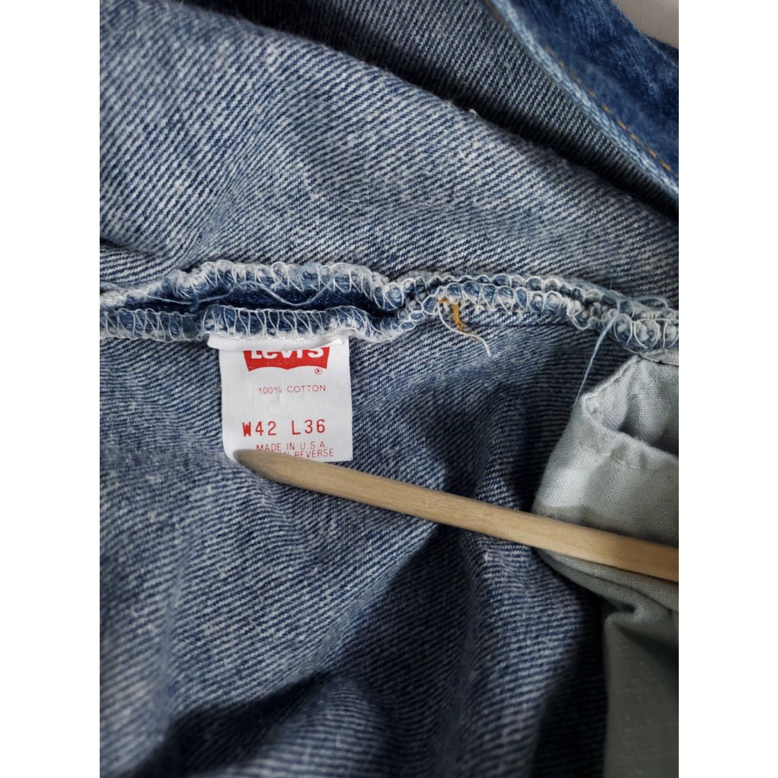 Levi's VINTAGE Levi's 501 XX Jeans Made USA Mens 39x33 Blue Straight 90s GT 501 VTG Made USA Mens 39x33 Actual Size US 39 - 2 Thumbnail