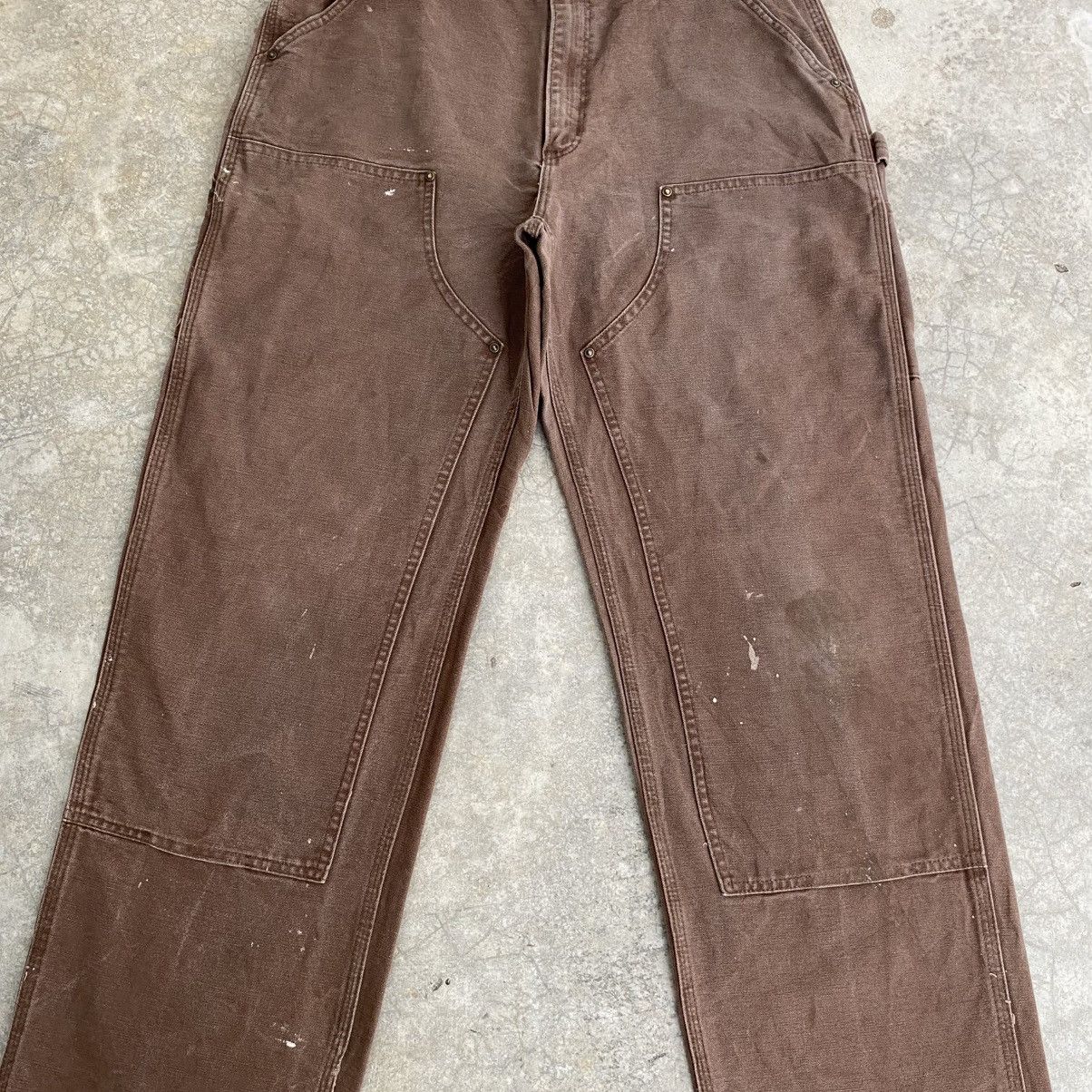 Carhartt Vintage Carhartt Double Knee Faded Brown Carpenter Pants Size US 34 / EU 50 - 4 Thumbnail