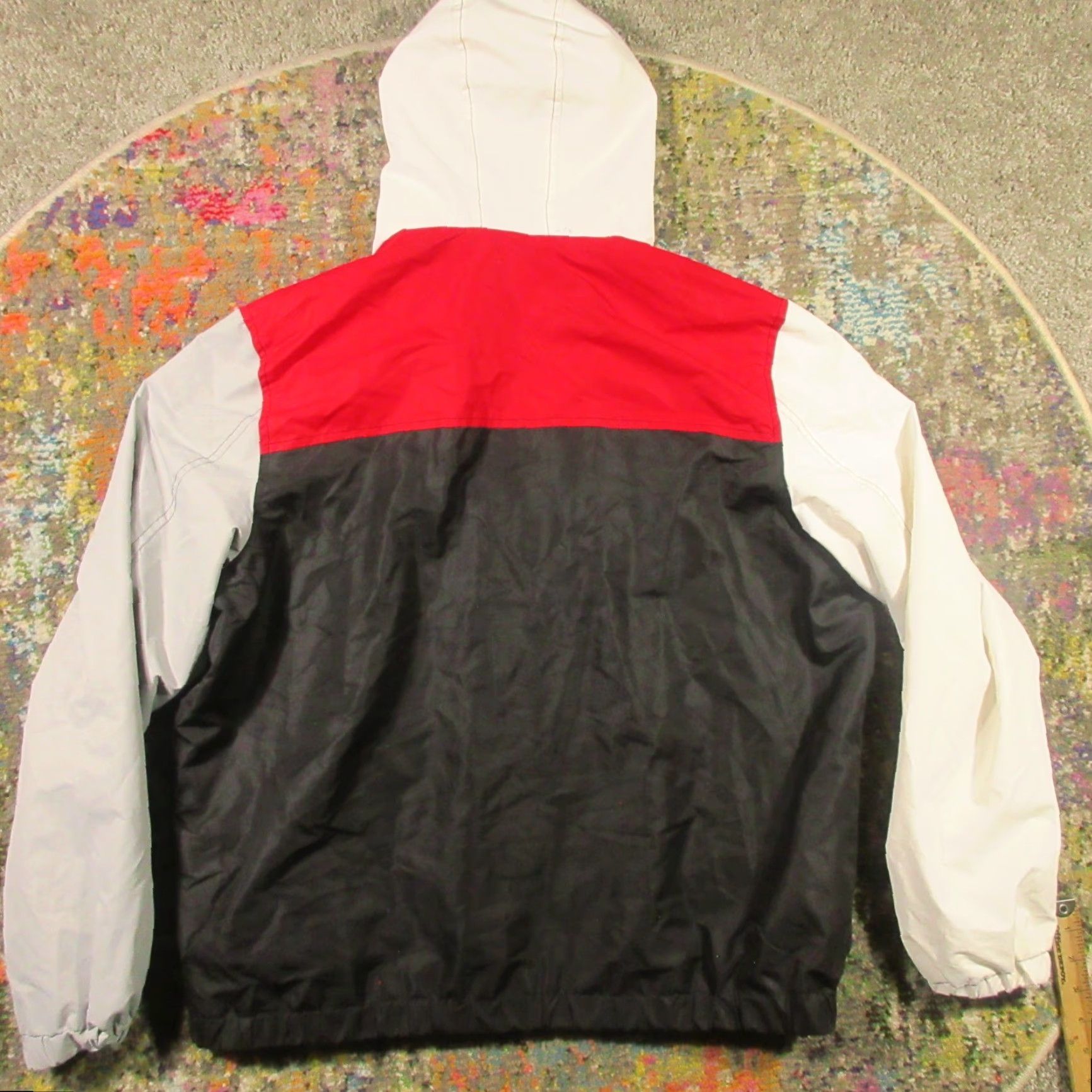 Members Only Members Only Windbreaker Full Zip Jacket Men XL White Black Colorblock Hooded Jacket Size US XL / EU 56 / 4 - 2 Thumbnail