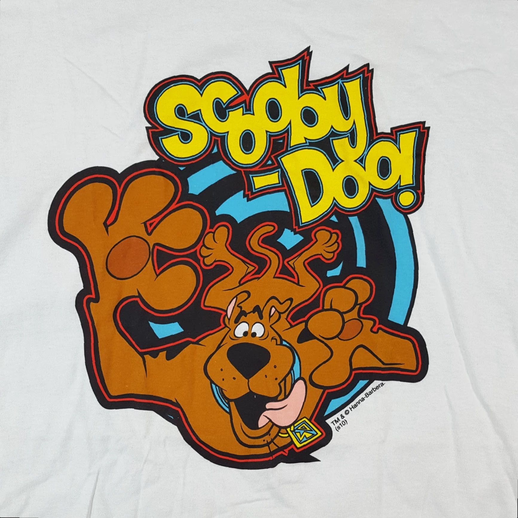 Delta VINTAGE Delta Men T-Shirt Size Large Scooby-Doo Cartoon 90s 00s Retro White Cotton Size US L / EU 52-54 / 3 - 3 Thumbnail