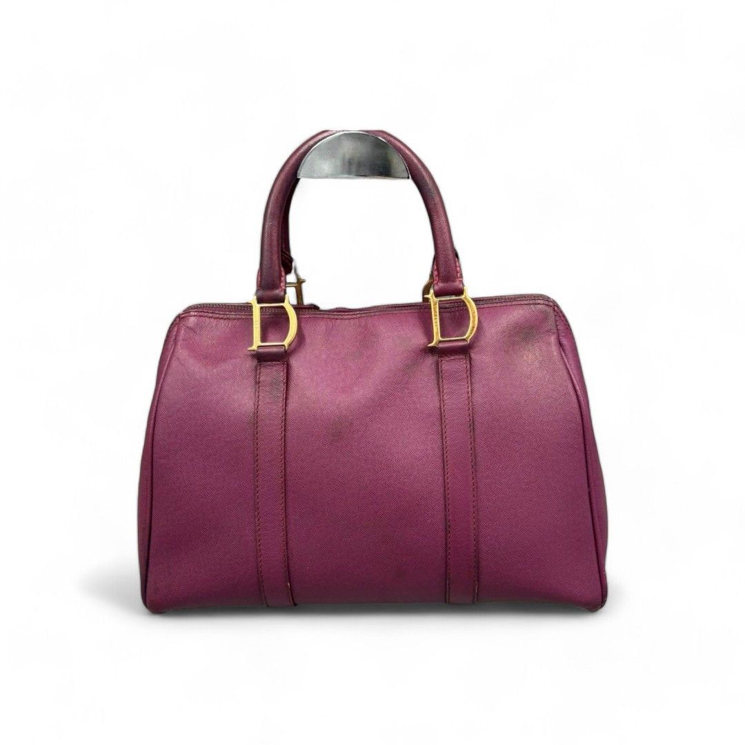 Dior Christian Dior - Cadena Dark Red Handbag Boston Leather Size ONE SIZE - 2 Thumbnail