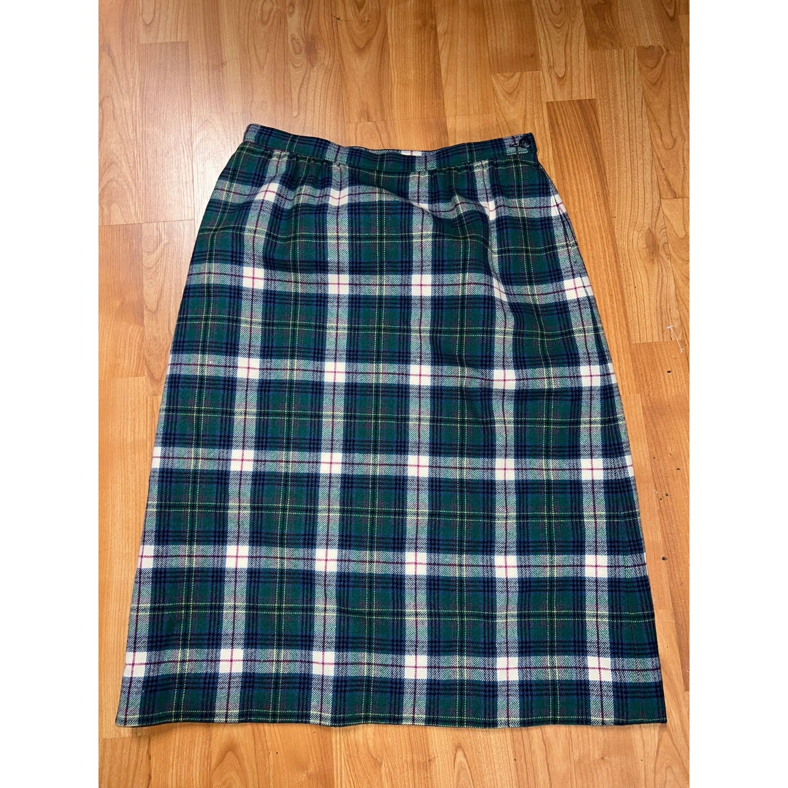 Pendleton Vintage Pendleton Authentic Kennedy Dress Tartan Green Skirt Size 28" / US 6 / IT 42 - 1 Thumbnail