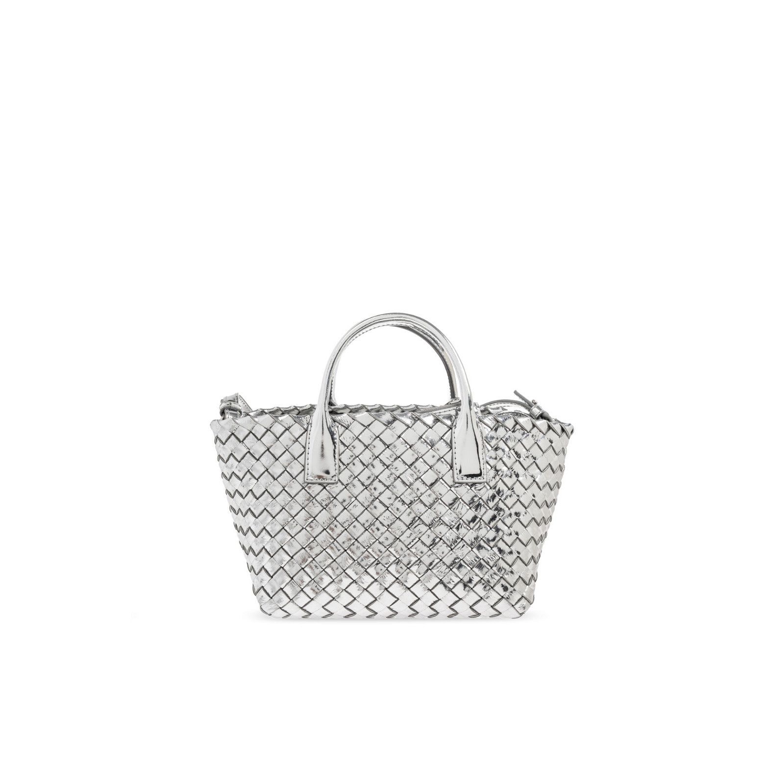 Bottega Veneta BOTTEGA VENETA Mini Cabat Silver Top Handle Bag New Size ONE SIZE - 2 Thumbnail