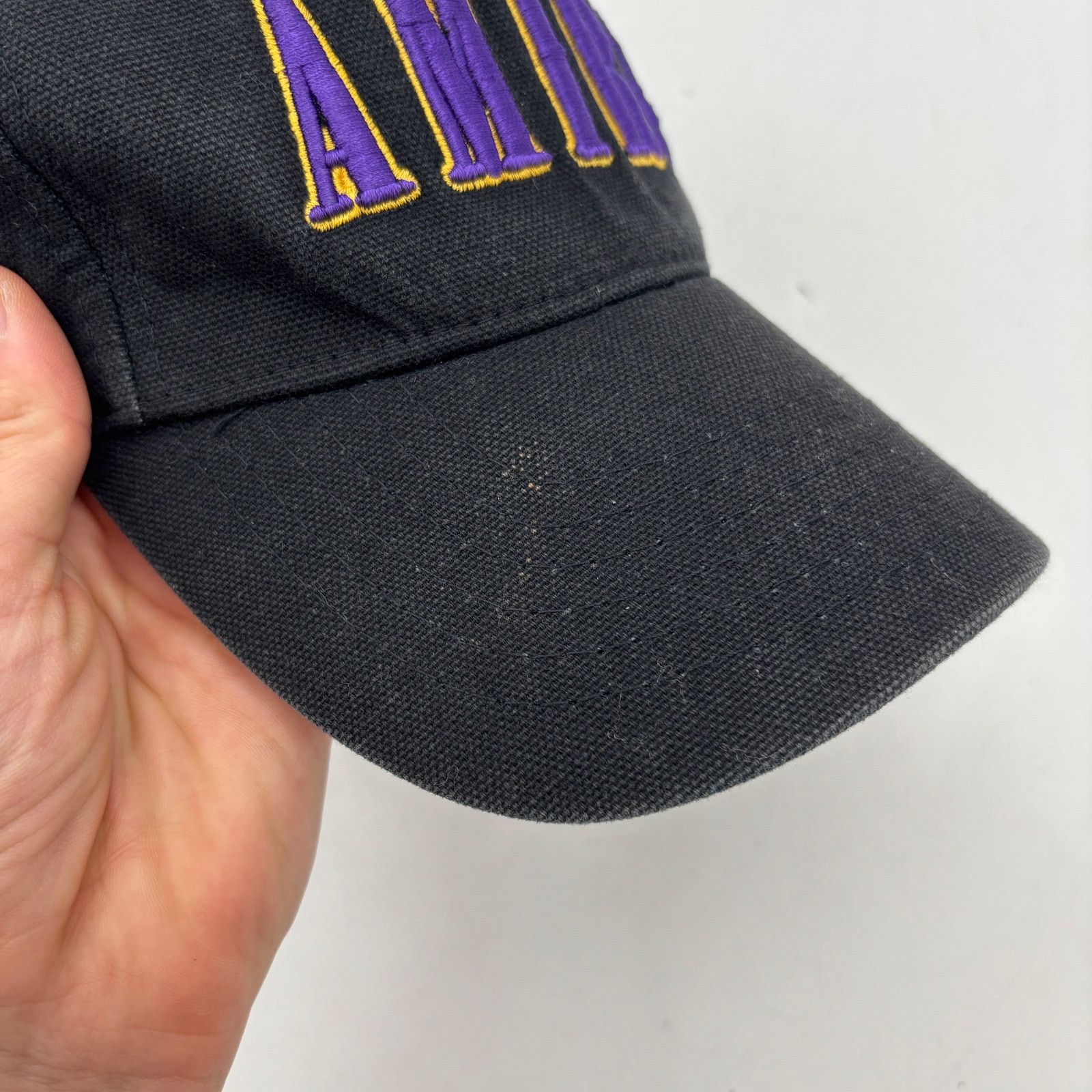 Amiri Amiri LA Purple Gold Core Logo Snapback Hat Size ONE SIZE - 13 Thumbnail