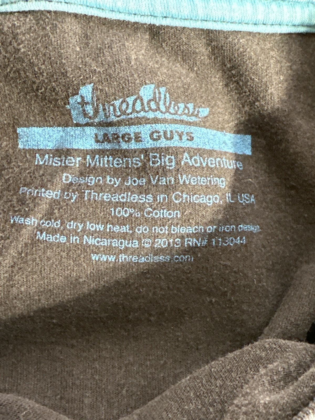 Threadless MISTER MITTENS' BIG ADVENTURE CUT & SEW t-shirt Size US L / EU 52-54 / 3 - 5 Thumbnail