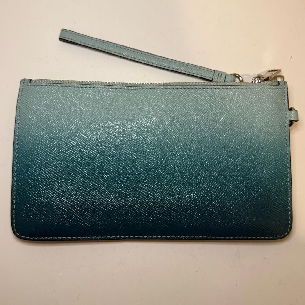 Coach COACH Crosby Clutch Wristlet Ombre Sea Green Teal Blue Size ONE SIZE - 4 Thumbnail