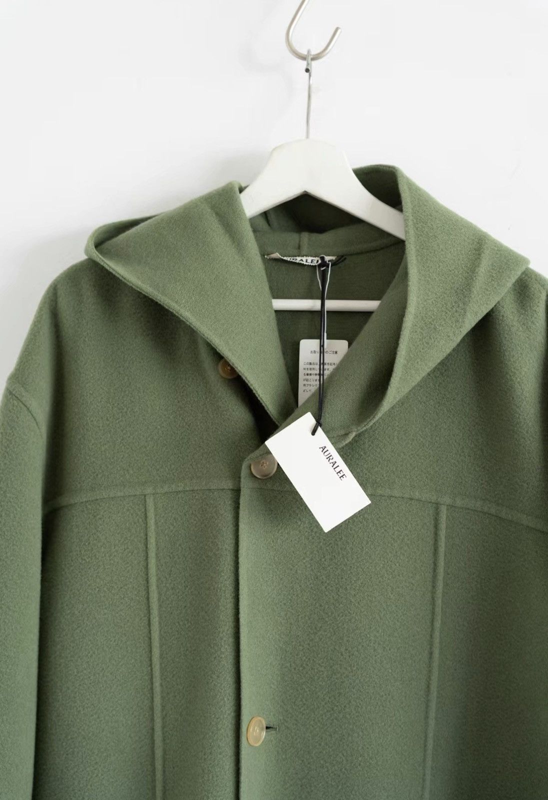Auralee Auralee 22AW Grass Green Wool Hooded Coat J4 Size US XL / EU 56 / 4 - 3 Thumbnail