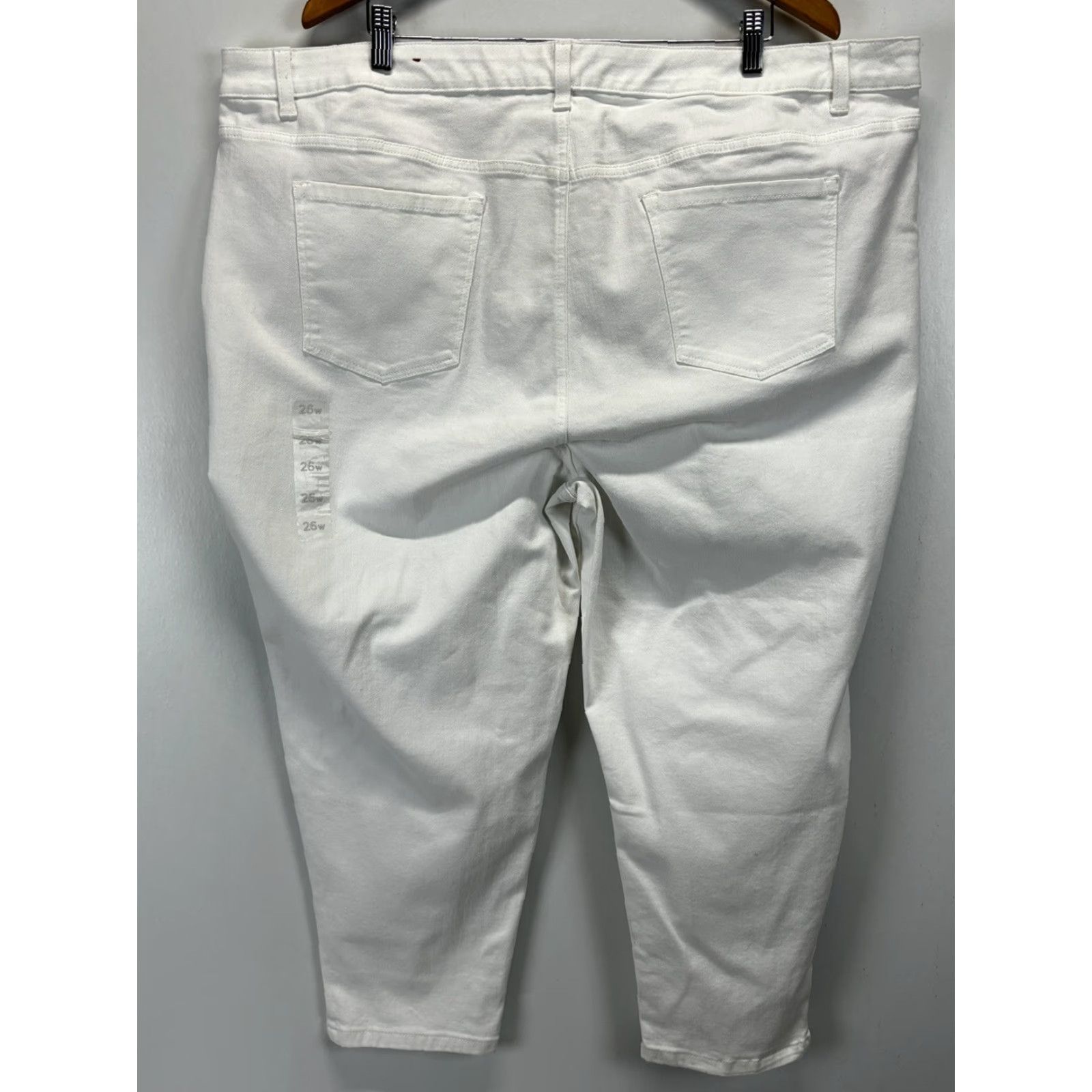 Talbots Talbots Plus Size 26W White Crop Jegging Jeans Womens Size 26" / US 2 / IT 38 - 3 Thumbnail