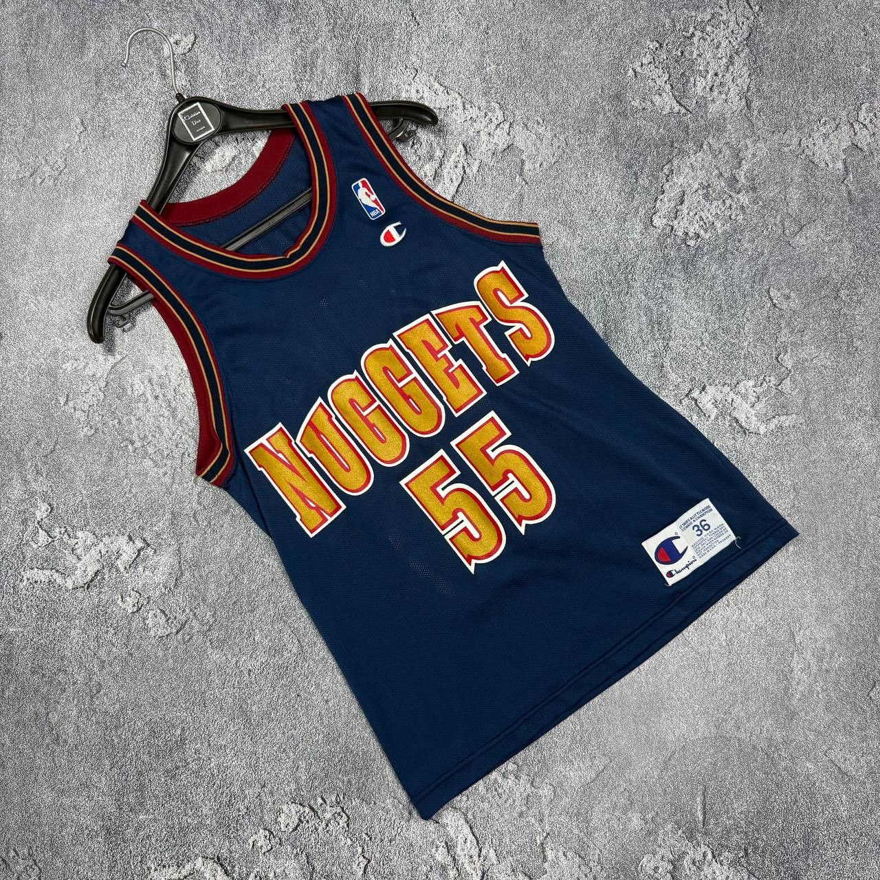 90s Champion Denver Nuggets Dikembe Mutombo Size 48 Jersey