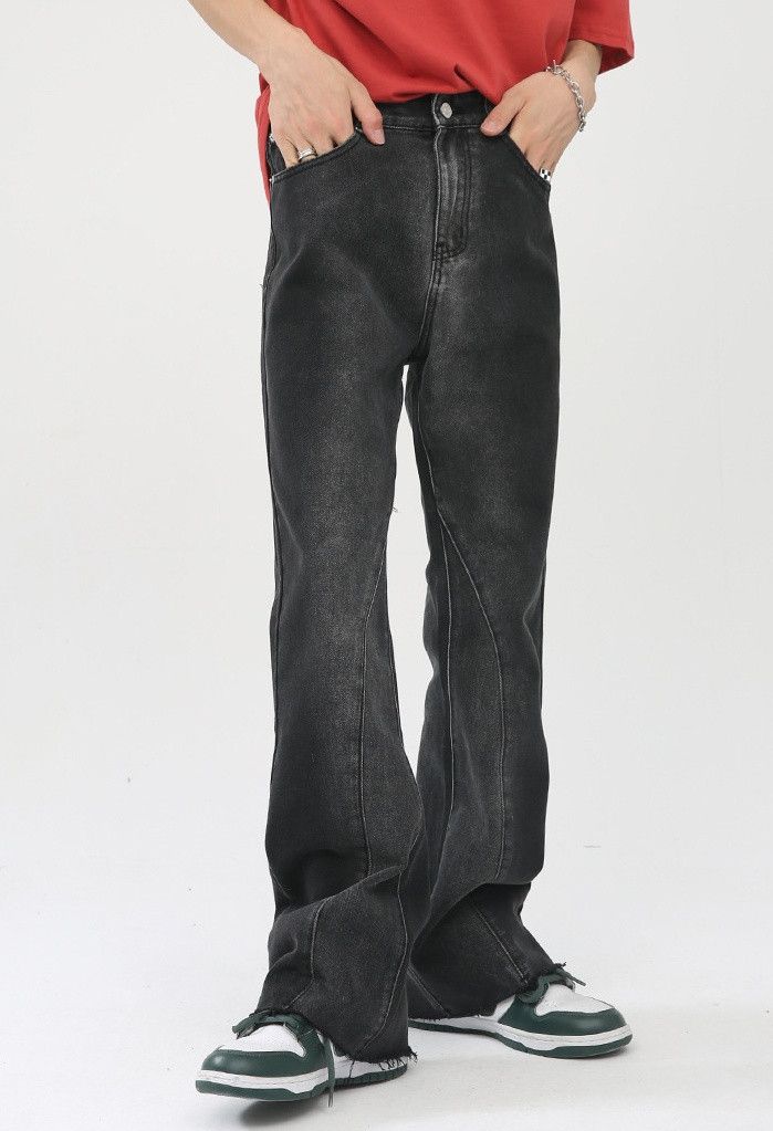 Japanese Brand × Vintage Grey gradient flared straight-leg casual jeans Size US 32 / EU 48 - 1 Thumbnail