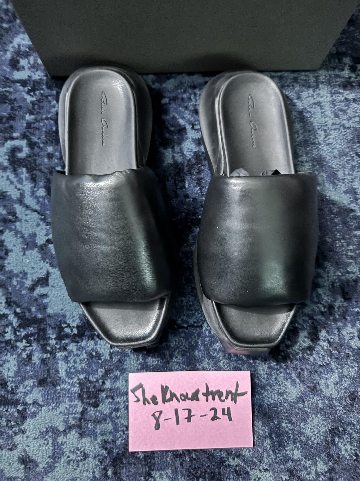 Rick Owens Rick Owens Geth Puffer Slide (leather) | Grailed