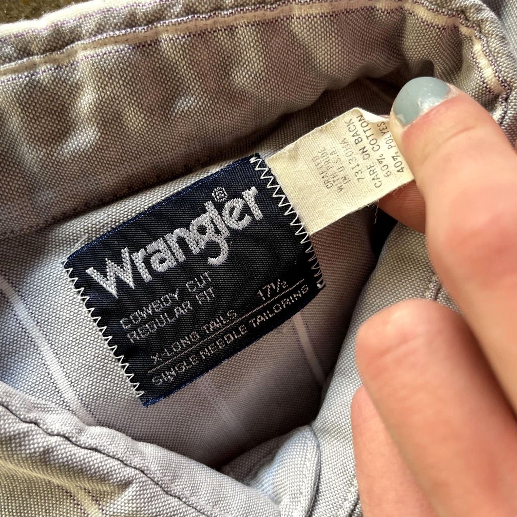 Wrangler VINTAGE Wrangler Western Shirt Mens XL Gray Stripe Short Sleeve Snap Button Up Size US XL / EU 56 / 4 - 3 Thumbnail
