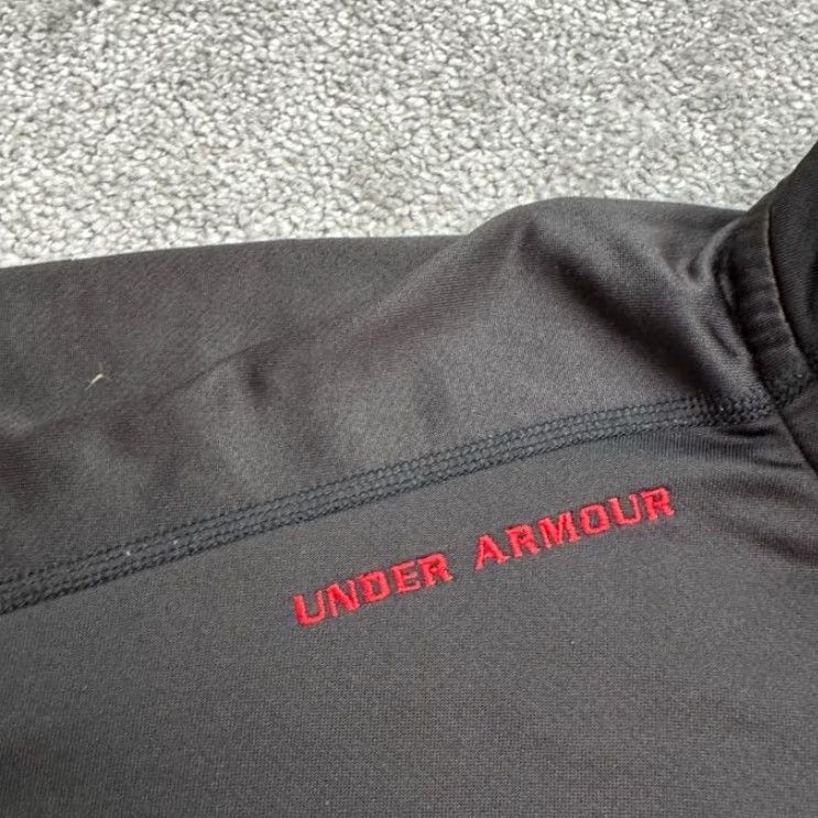 Under Armour Under Armour Active Jacket 1/4 Zip Pullover Mens XL Black Embroidered Athleisure Jacket Size US XL / EU 56 / 4 - 5 Thumbnail