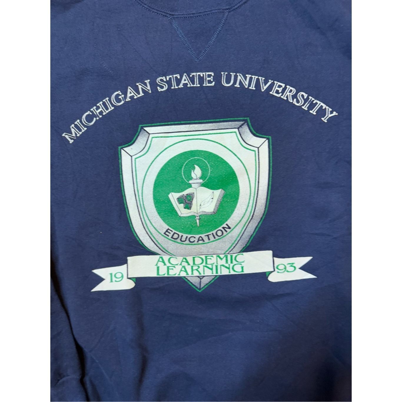 Russell Athletic Vintage 1993 90s Michigan state university college sweatshirt Crewneck Russell Size US L / EU 52-54 / 3 - 2 Thumbnail