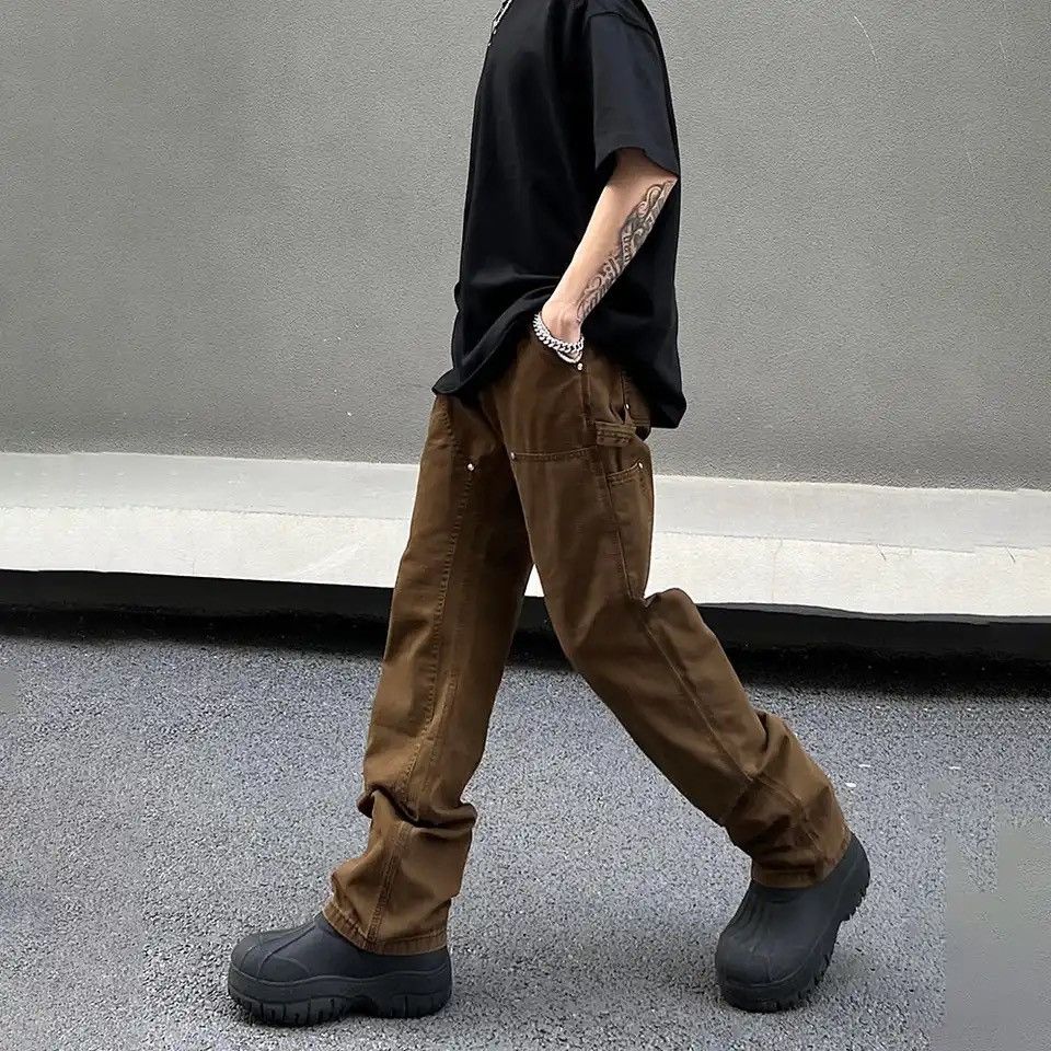 Japanese Brand × Vintage Casual Pants Men Brown High Street Fashion Size US 28 / EU 44 - 2 Thumbnail