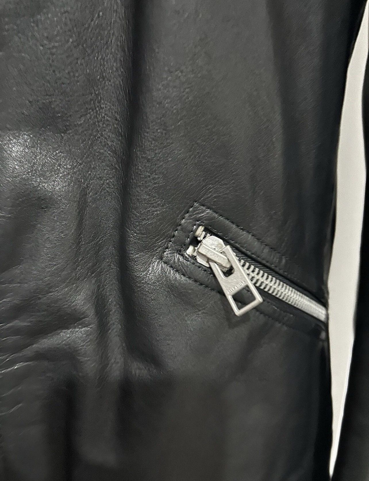 Allsaints Mens All Saints Hemsley Leather Biker Motorcycle cafe racer Size US M / EU 48-50 / 2 - 5 Thumbnail