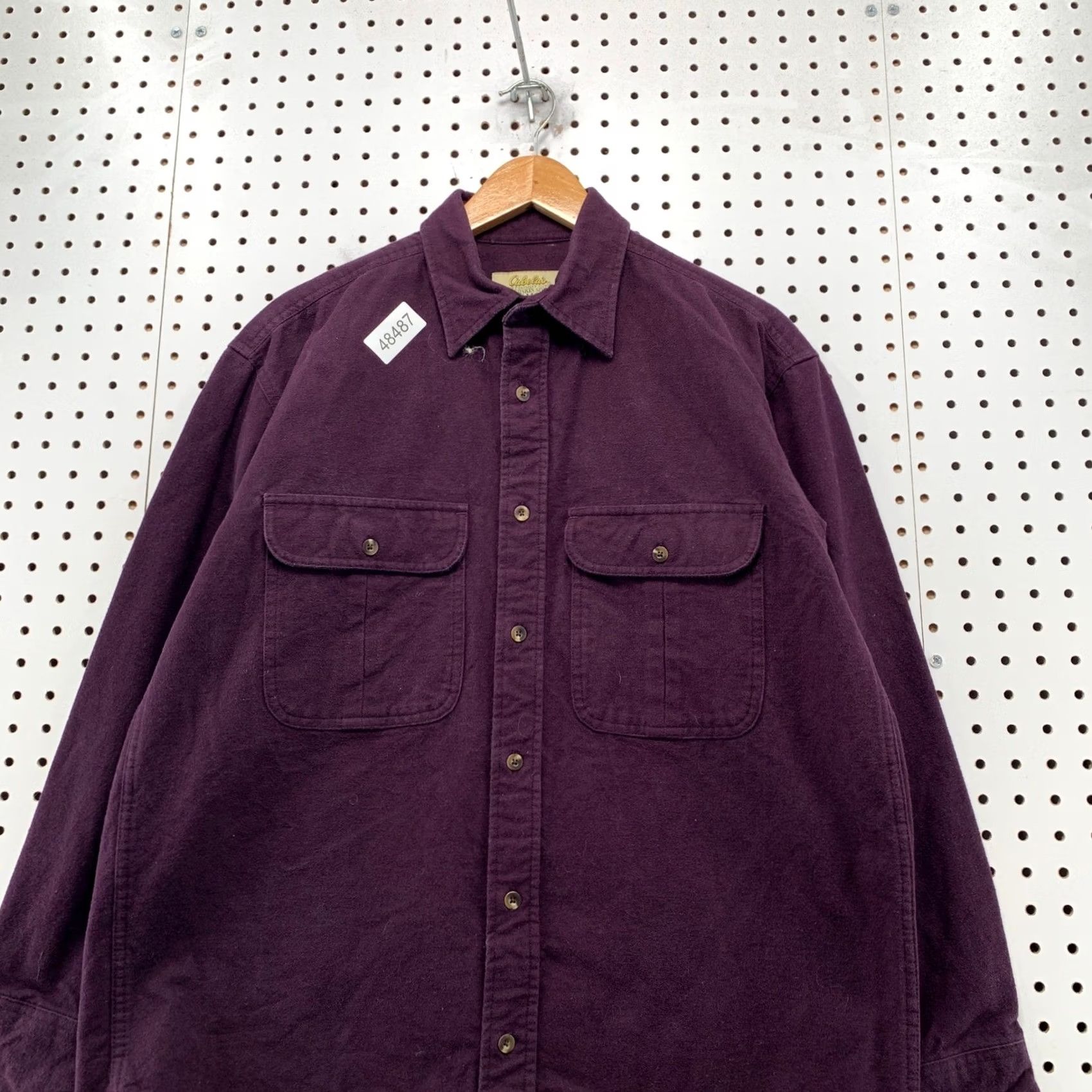 Vintage VINTAGE Cabelas Shirt Men Medium Purple 90s Heavyweight Cotton Button Up Size US M / EU 48-50 / 2 - 4 Thumbnail