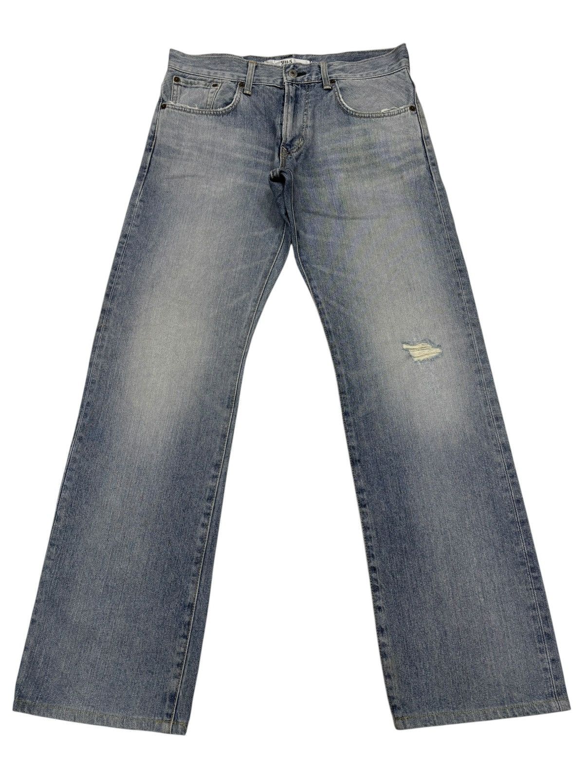 Kapital Edwin XV-S LOOSE STRAIGHT DISTRESSED DENIM JEANS Size US 33 - 1 Thumbnail